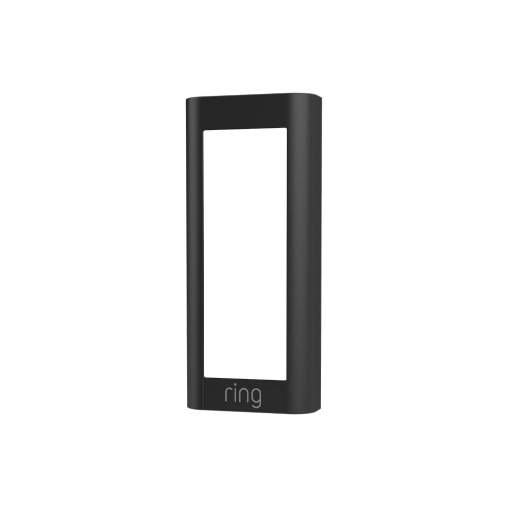 Ring Wired Doorbell Pro (Video Doorbell Pro 2) Faceplate - Smooth Black Replacement Cover for Enhanced Security & Aesthetic Home Protection - Perfect for Front Door, Porch & Smart Home Systems
