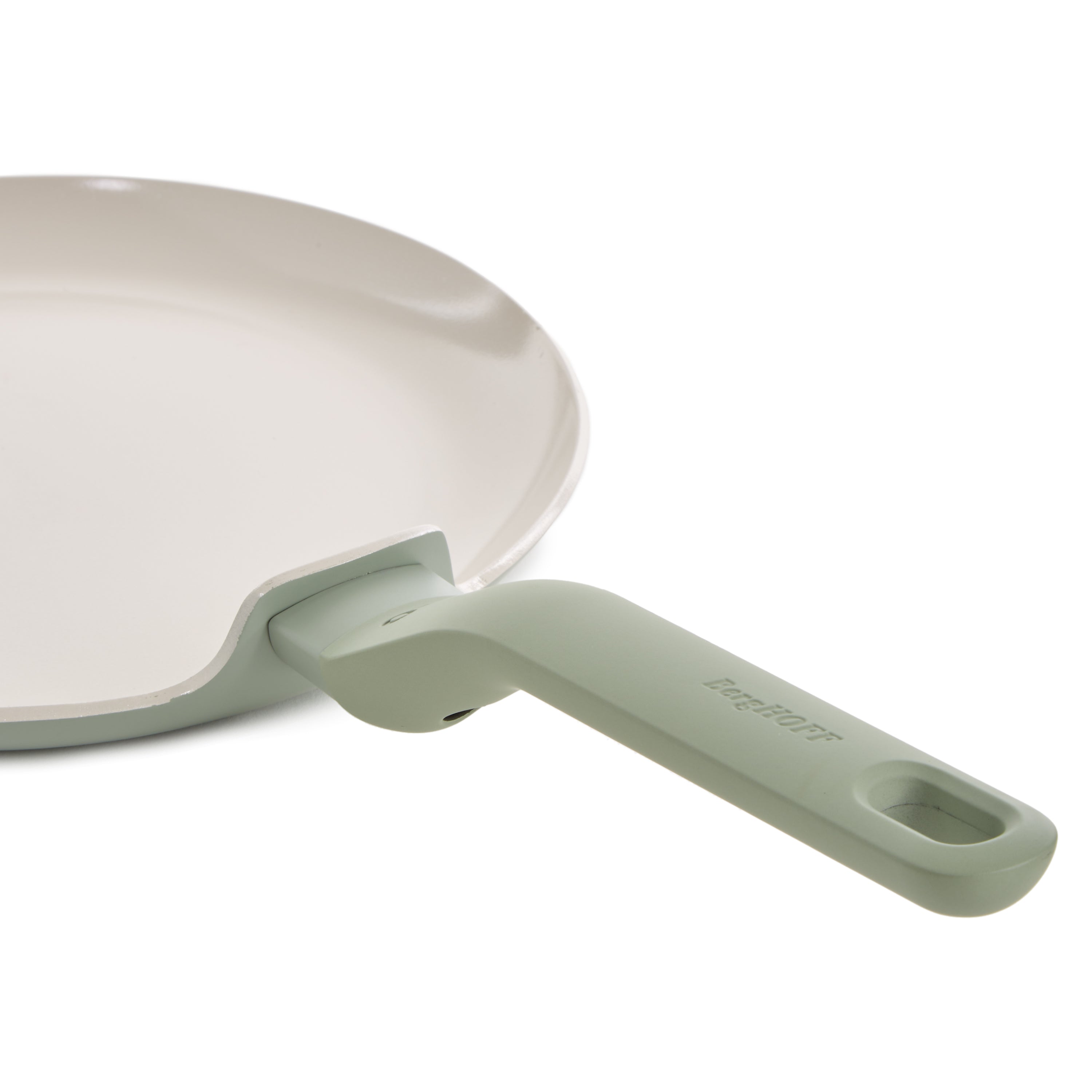 BergHOFF Balance 10.25 Inch Nonstick Ceramic Pancake Pan - Eco-Friendly Recycled Aluminum Cookware with Sage Green Coating | Perfect for Breakfast, Brunch & Fluffy Pancakes