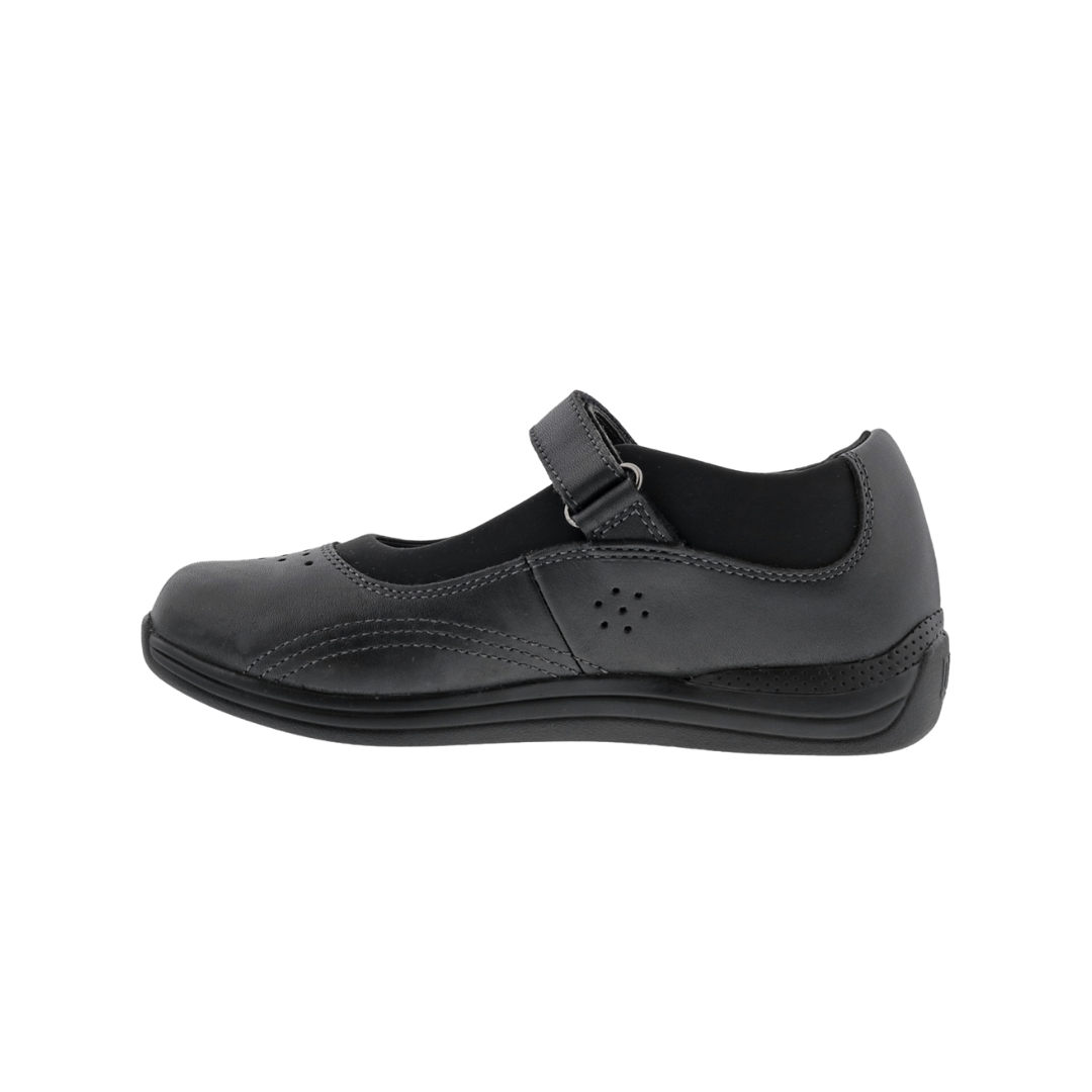 Women's Black Stretch Rose Print Wide Width Comfortable Flats - Perfect for Work, Travel & Casual Wear