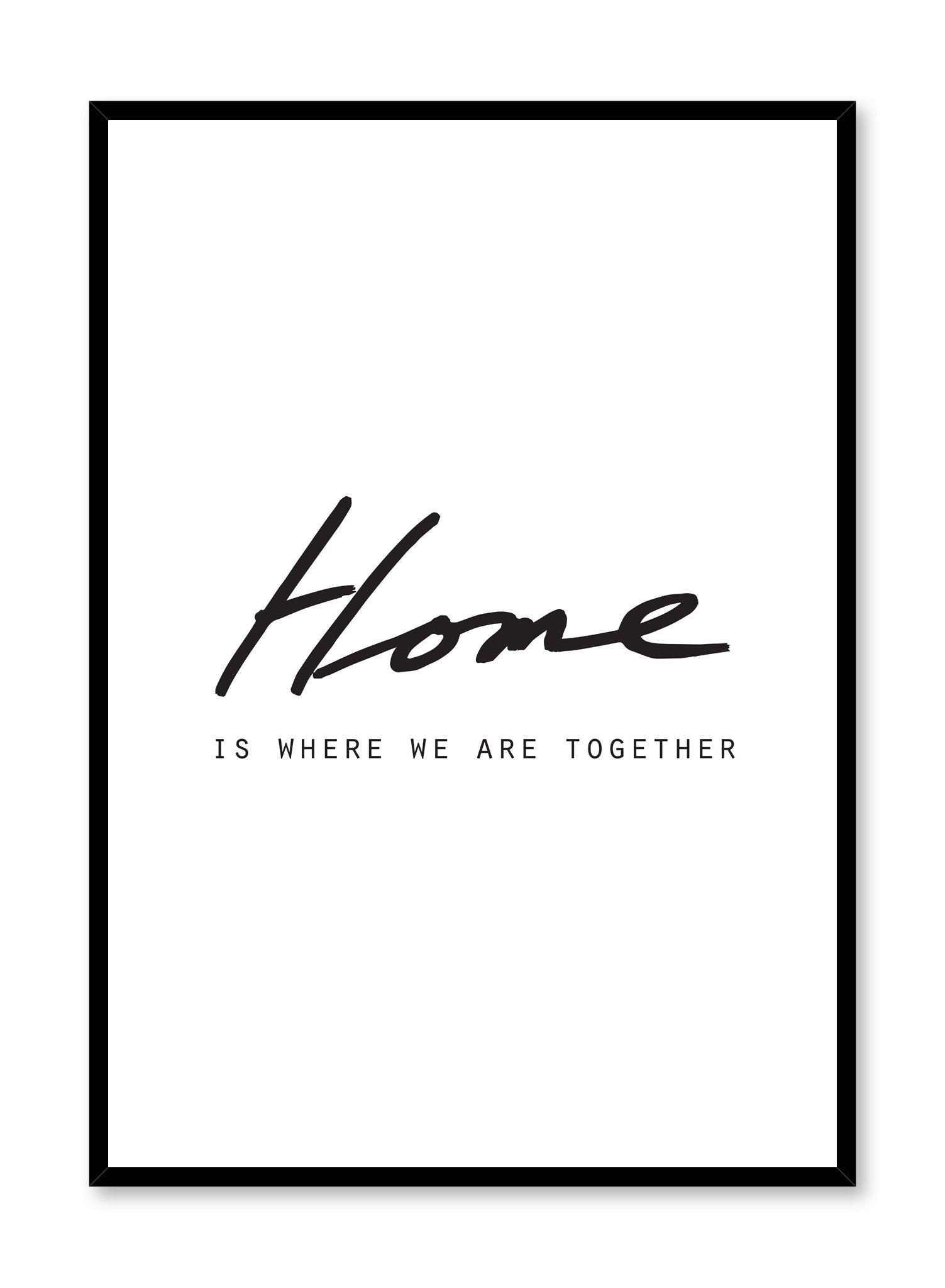 Home Is Poster - Vintage Inspirational Wall Art Decor for Living Room, Bedroom & Office - Perfect for Home Decor, Gifts & Interior Design
