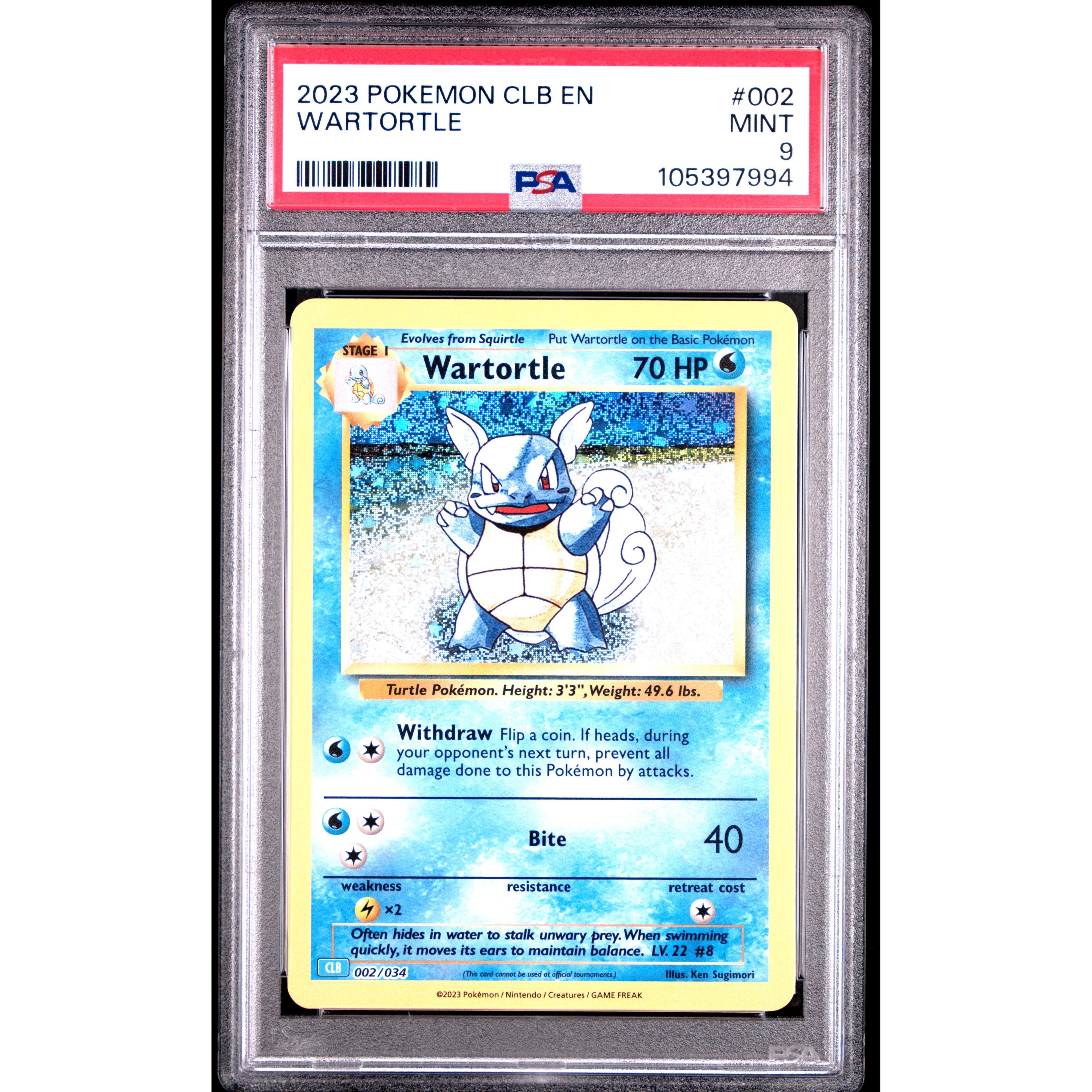 2023 Pokemon Classic Collection Wartortle 002/034 PSA 9 Graded Card - Rare Collectible for Pokemon Fans, Gaming Enthusiasts & Investment Collectors (Perfect for Display, Trading & Portfolio Growth)