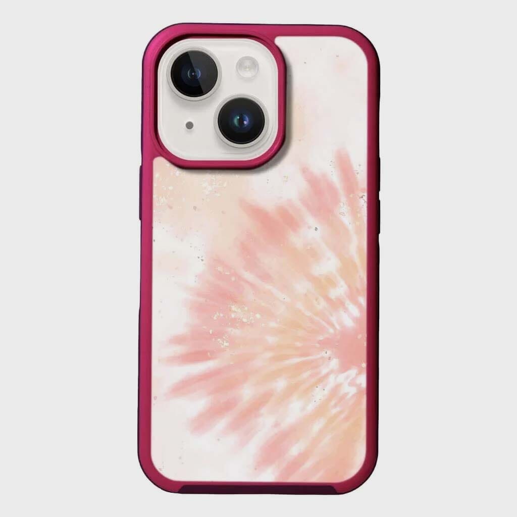 MagSafe iPhone 14 Case - Orange Tie Dye Design | Shockproof & Slim Protective Cover for iPhone 14 | Perfect for Everyday Use, Travel & Outdoor Activities