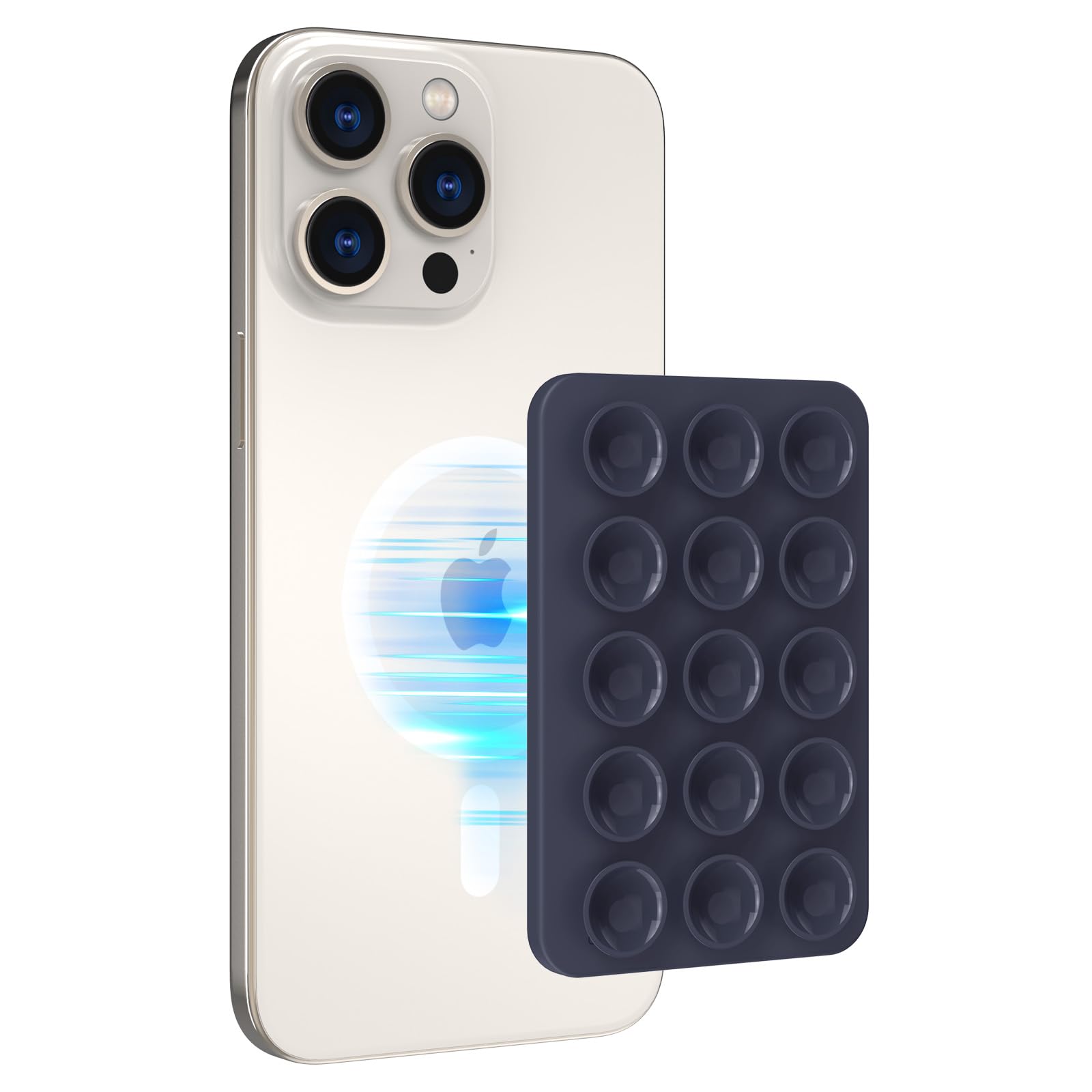 AHASTYLE Magnetic Silicone Suction Phone Case Stand for iPhone 16/15/14/13/12 Series - MagSafe Compatible Shower Phone Holder with Mirror for TikTok Videos, Selfies & Hands-Free Viewing in Car, Kitchen, Bathroom