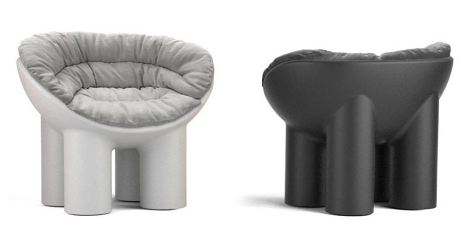 Driade Roly Poly Upholstered Chair - Modern Accent Chair for Living Room, Bedroom & Office - Comfortable Lounge Seating for Home Decor