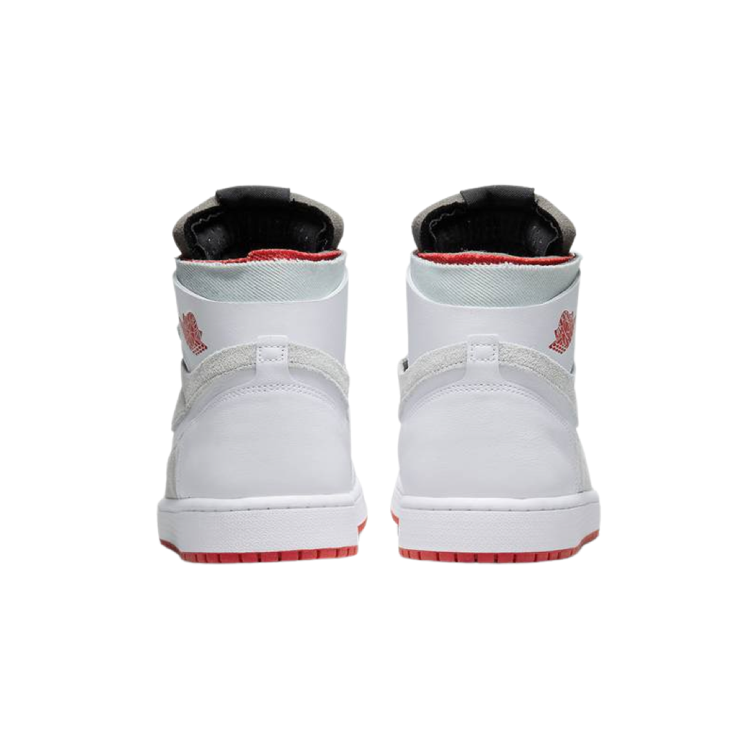 Air Jordan 1 High Zoom Air CMFT Hare Sneakers - White/Light Silver/Dark Concord/True Red - Basketball Shoes for Men & Women - Perfect for Streetwear & Court Performance