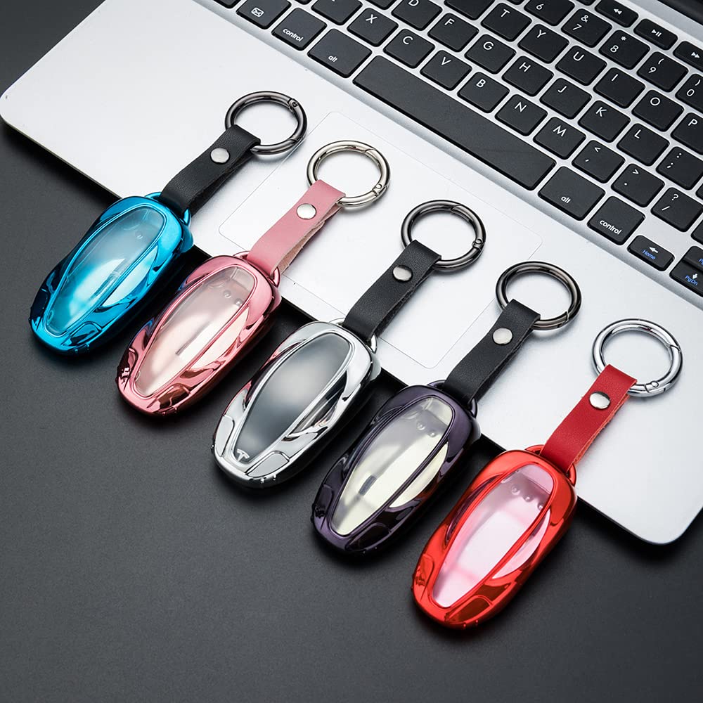 Tesla Model 3 Key Fob Cover - Wavemi Premium Protective Case for Model 3 Key (Blue) | Durable & Stylish Accessory for Everyday Protection & Car Key Safety