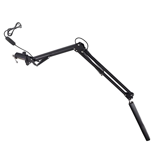 Foldable USB LED Table Lamp with Swing Arm - 1000Lx Brightness, Black - Perfect for Students, Home Office & Night Reading