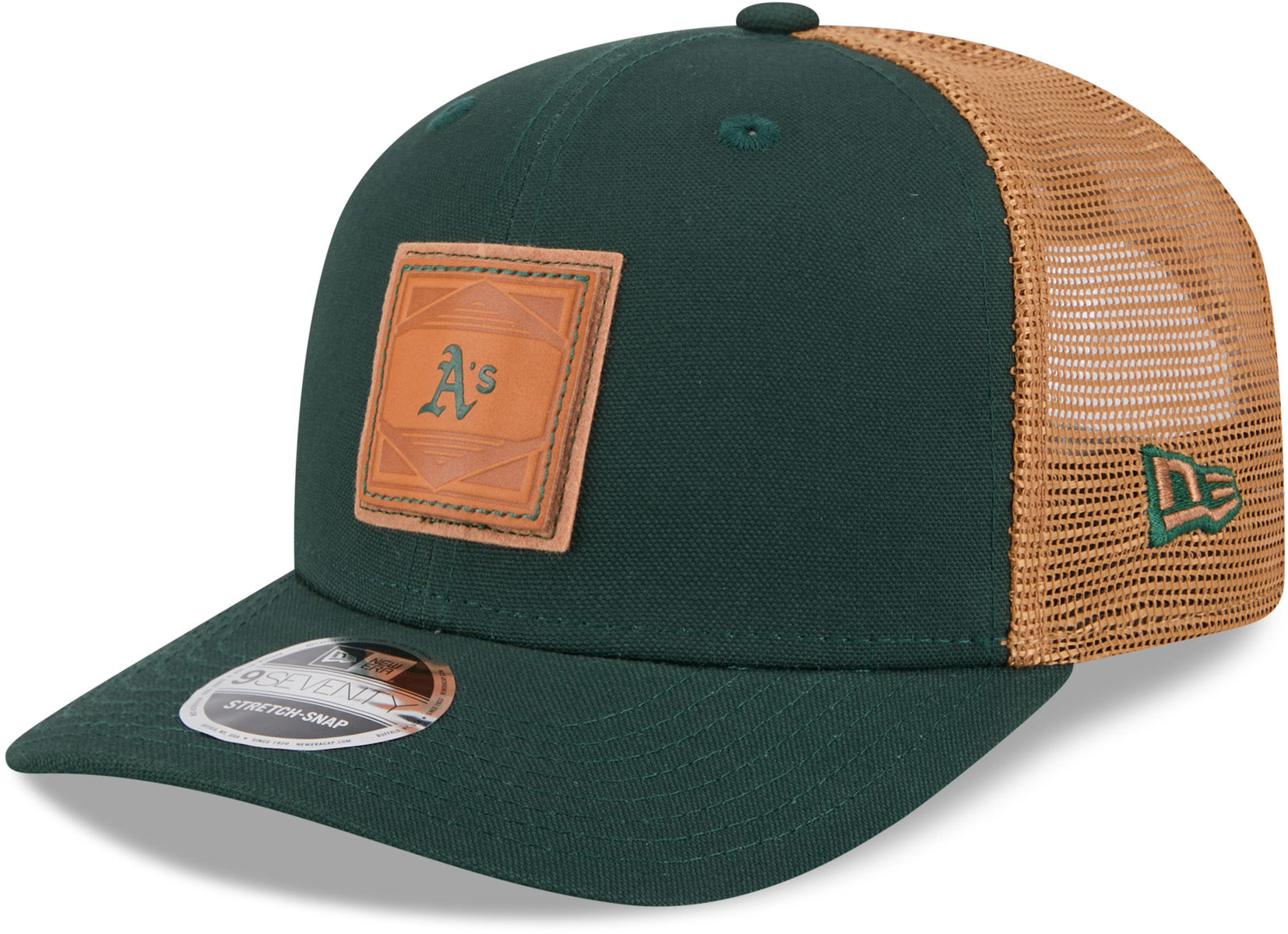 Oakland Athletics New Era 9Seventy Stretch Snapback Baseball Cap - Adjustable & Comfortable MLB Hat for Men & Women - Perfect for Baseball Games, Casual Wear & Sports Fans