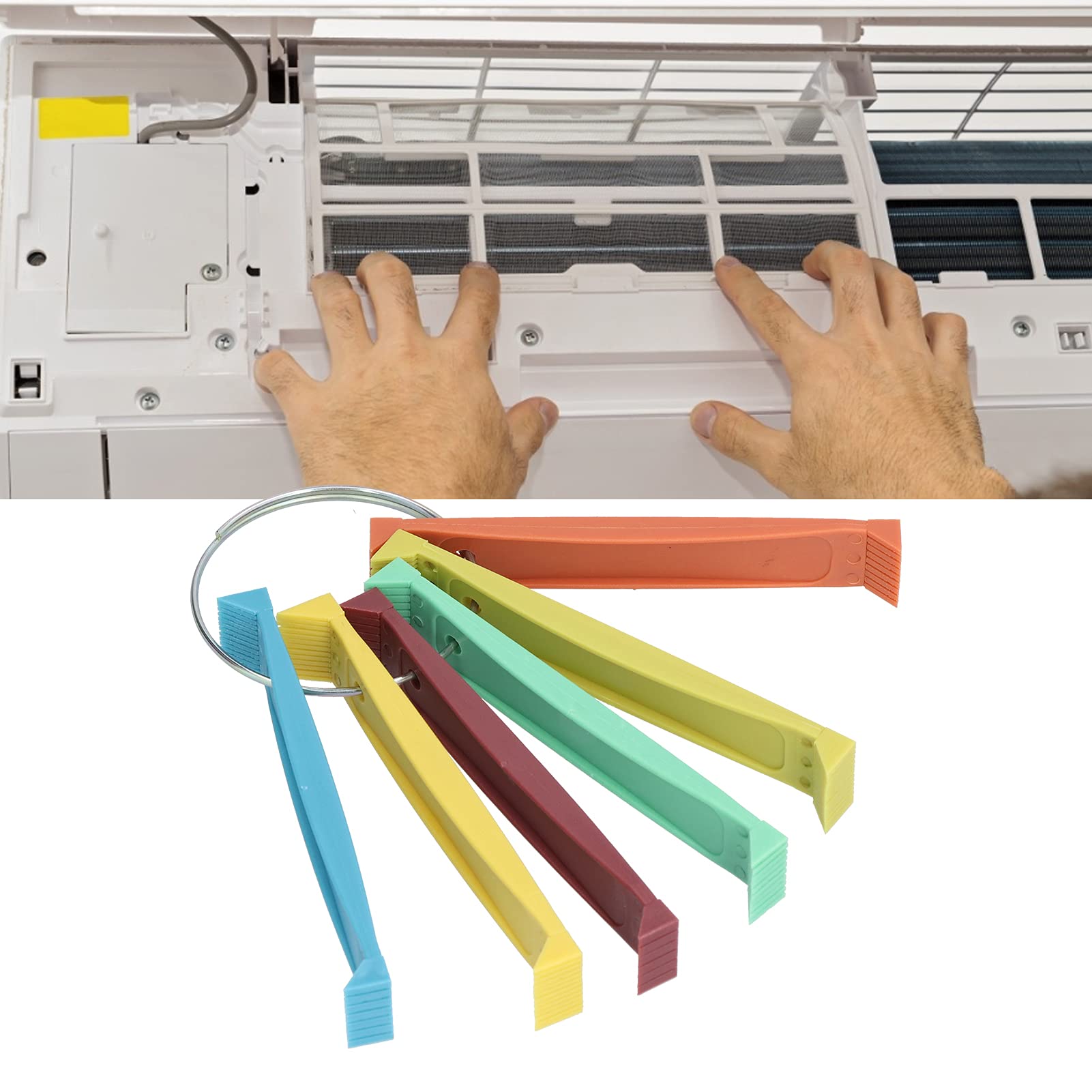 FCR6 Fin Comb Set - ABS Air Conditioner Condenser & Evaporator Cleaning Tool Kit | AC Maintenance Accessories for Home & HVAC Professionals