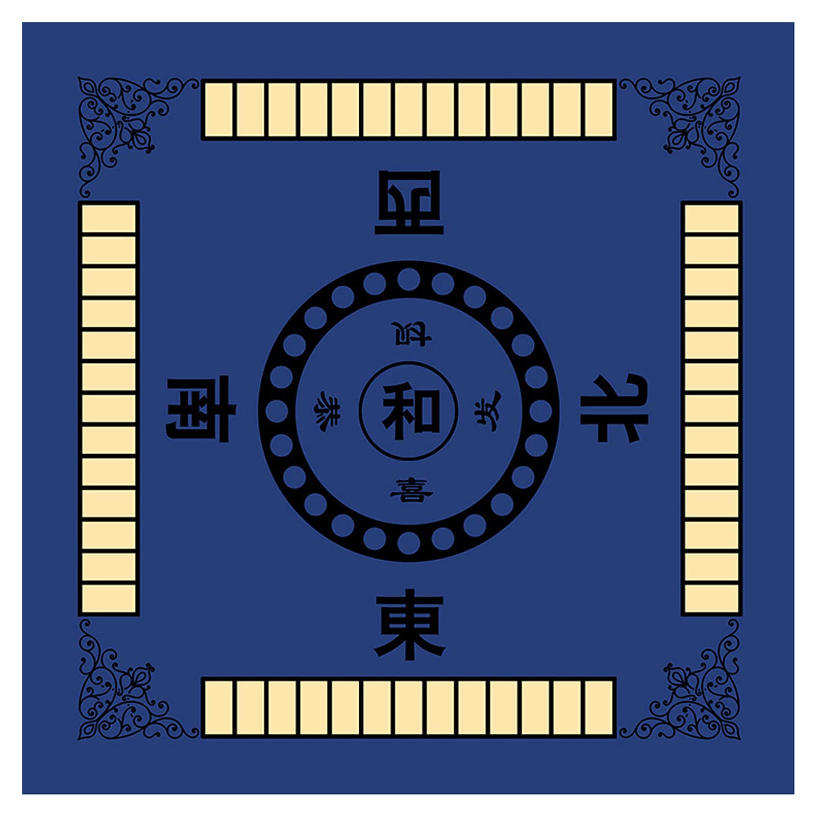 Premium Thickened Mahjong Tablecloth Mat - 78x78cm Noise-Reducing Game Table Cover for Mahjong, Poker, Cards, Board & Tile Games | Durable Desktop Protector for Home Game Nights & Casino Parties (Blue)