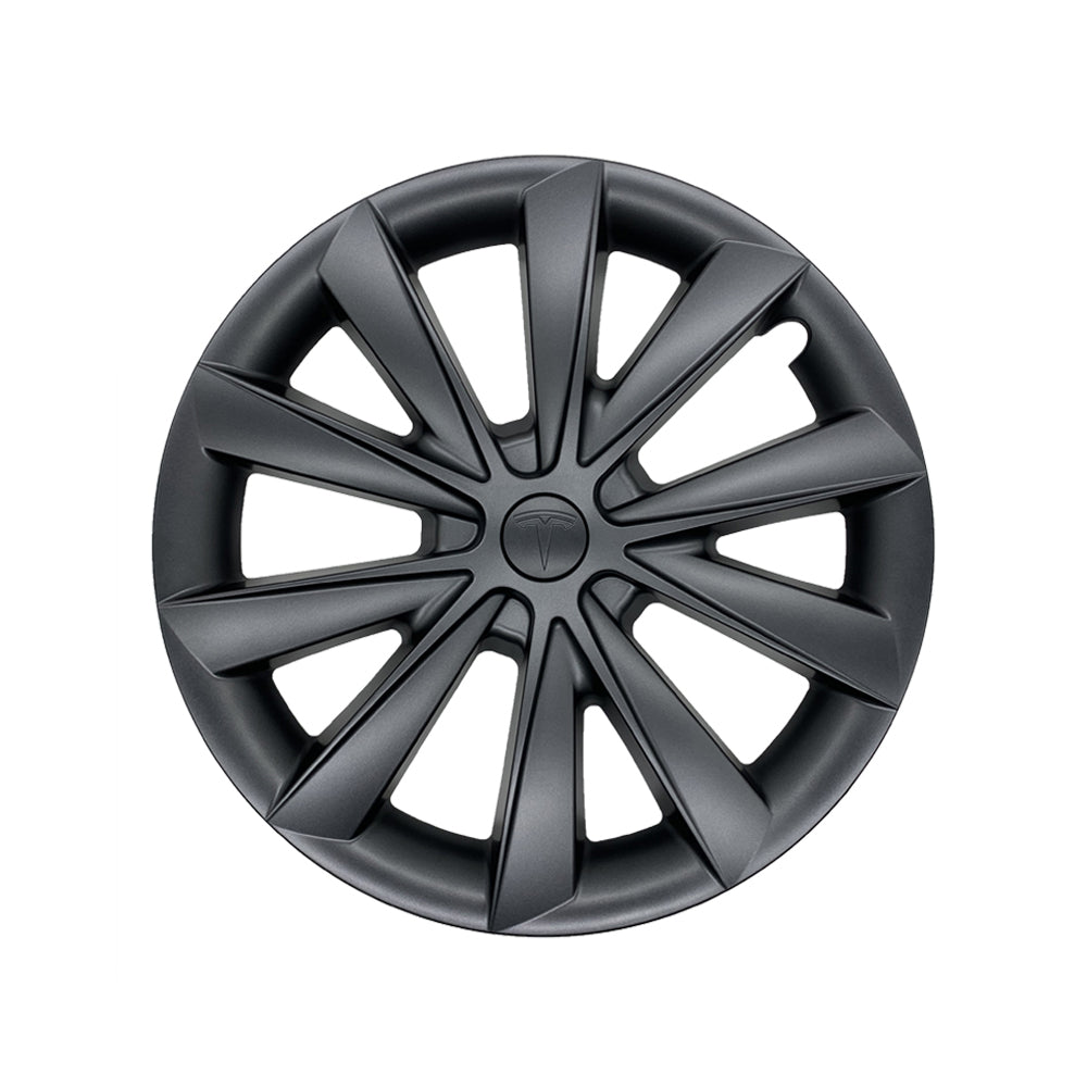 EVBASE Tesla Model 3 18 Inch Aero Wheel Covers - Matte Black Hubcaps Replacement (4PCS) for 2017-2023 Models | Enhance Style & Protect Wheels for Daily Driving & Road Trips