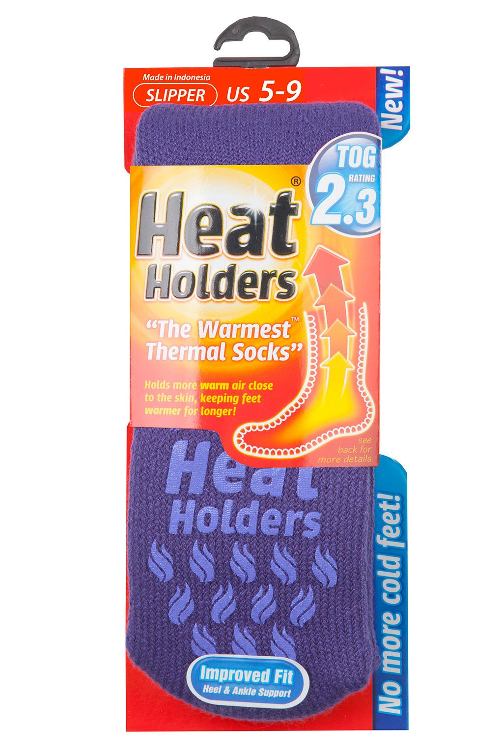 Women's Thermal Slipper Socks - Ultra Warm Winter Fuzzy House Shoes with Non-Slip Soles for Indoor/Outdoor Use (Size 5-9, Violet) - Perfect for Cold Weather, Lounging at Home & Cozy Nights