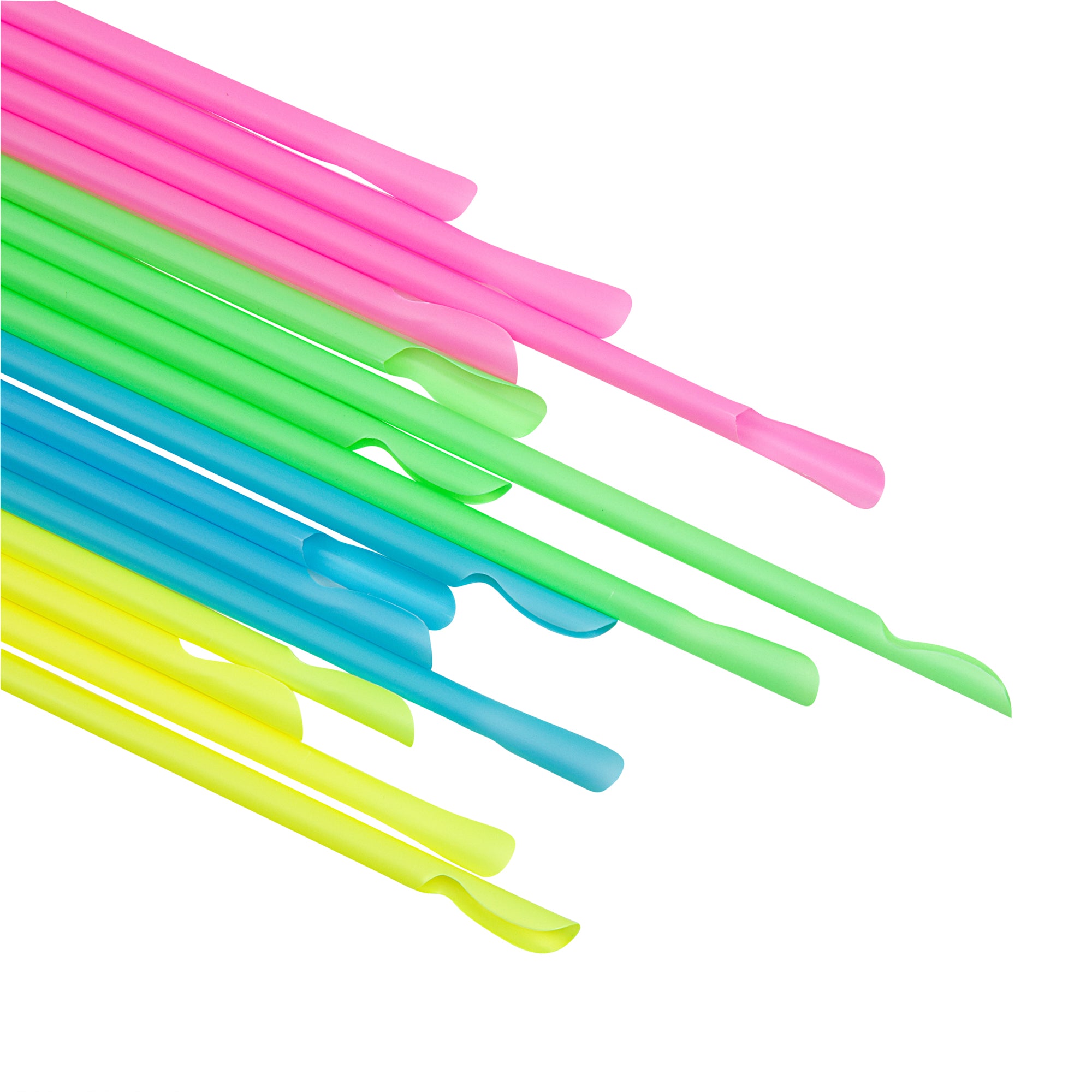 Eco-Friendly Compostable PLA Plastic Spoons & Straws - 100 Count Box, Unwrapped, Biodegradable Cutlery for Parties, Picnics, and Sustainable Dining
