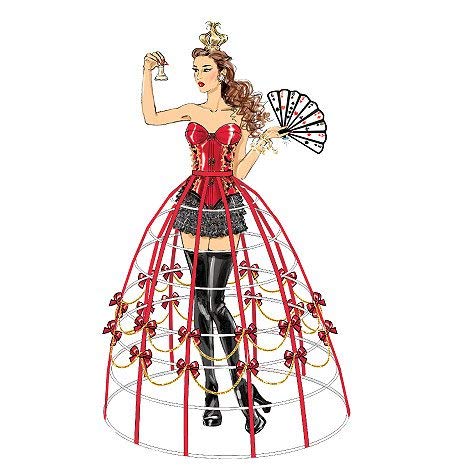 McCall's M7306 Misses Corset & Hoop Wire Skirt Costume Sewing Pattern (Size 6-14) - Victorian, Steampunk, Cosplay & Historical Costume Making