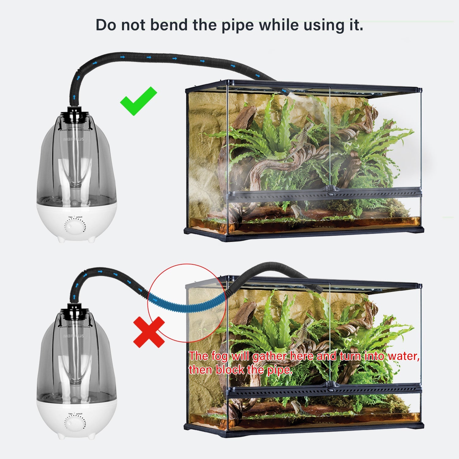4 Liter Reptile Humidifier for Terrariums - Automatic Misting System for Lizards, Snakes & Amphibians - Ideal for Tropical Habitat & Pet Enclosure Humidity Control