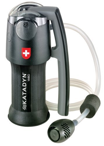 Katadyn Vario Water Filter - Dual Technology Microfilter for Camping, Backpacking & Emergency Use | Portable Water Purification System for Hiking, Travel & Survival Kits | BPA-Free Personal & Small Group Water Filtration