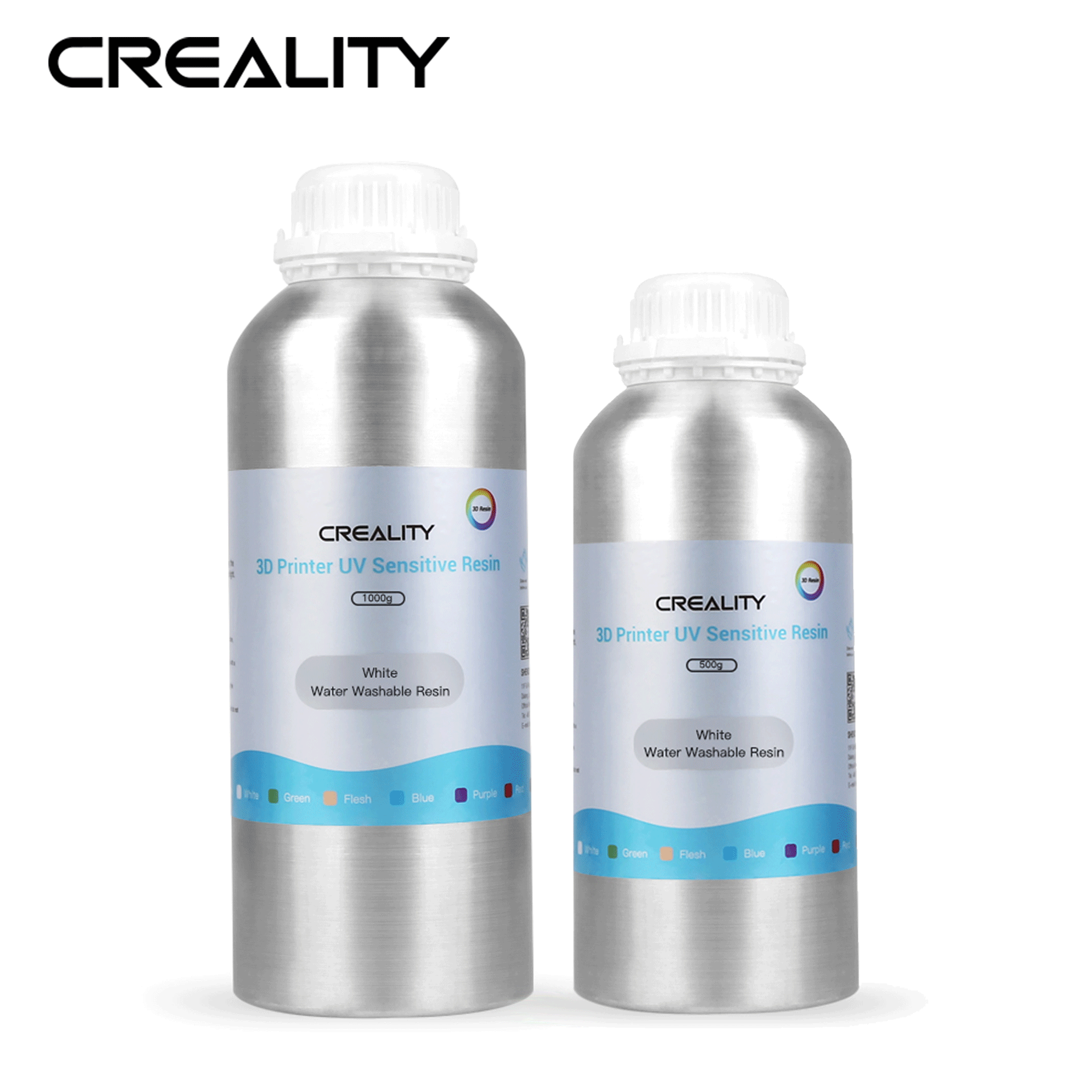 Creality 0.5L & 1L Water Washable 3D Printer Resin - 405nm UV Sensitive Photopolymer for LCD/DLP Printers - Perfect for Miniatures, Jewelry & Detailed Models