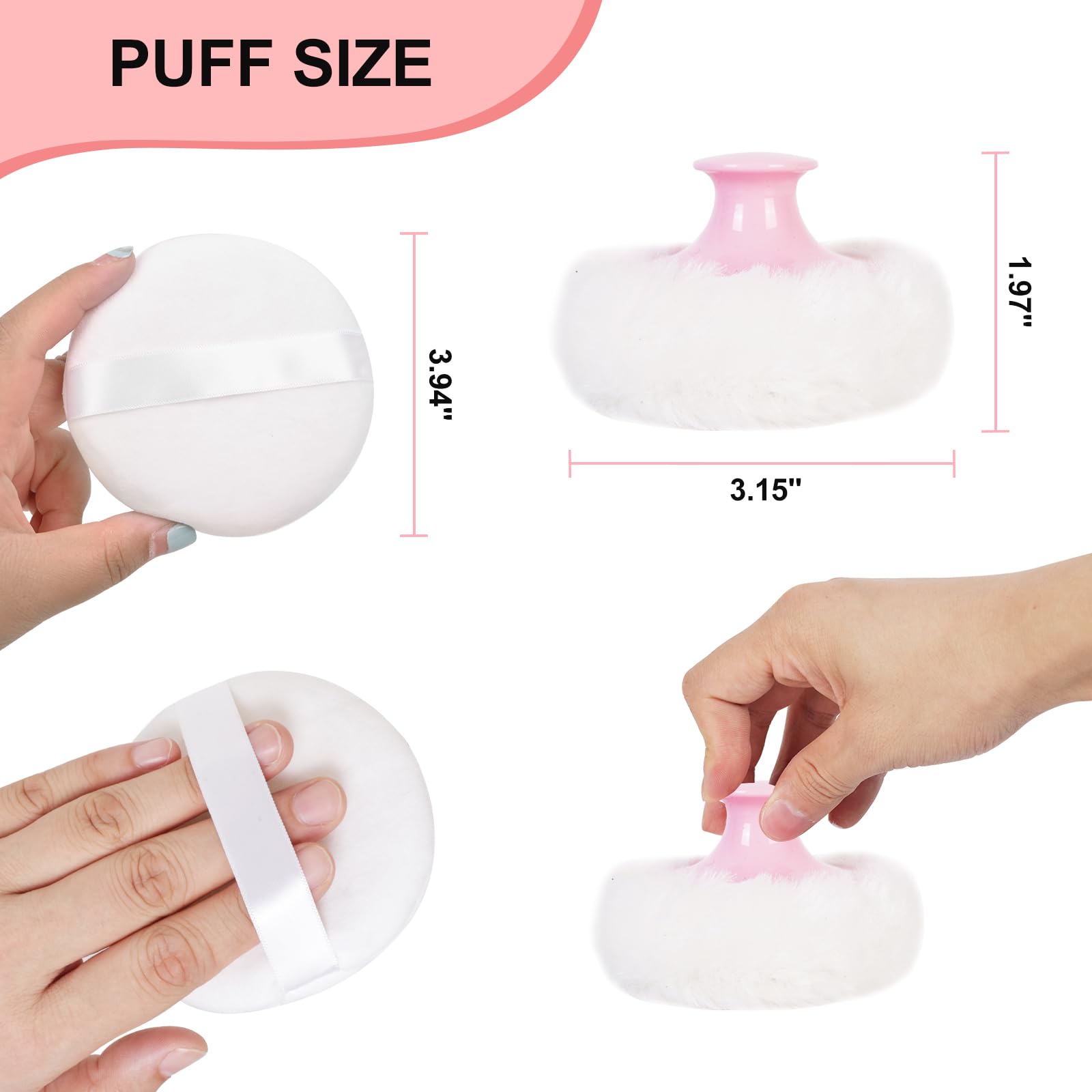 LAKIRA Extra Large Body Powder Puff with Container - 5.35
