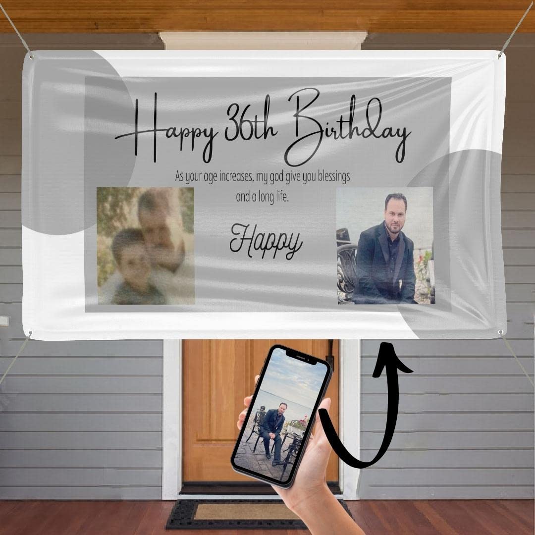 Custom Birthday Vinyl Banner - Personalized Party Backdrop for Celebrations