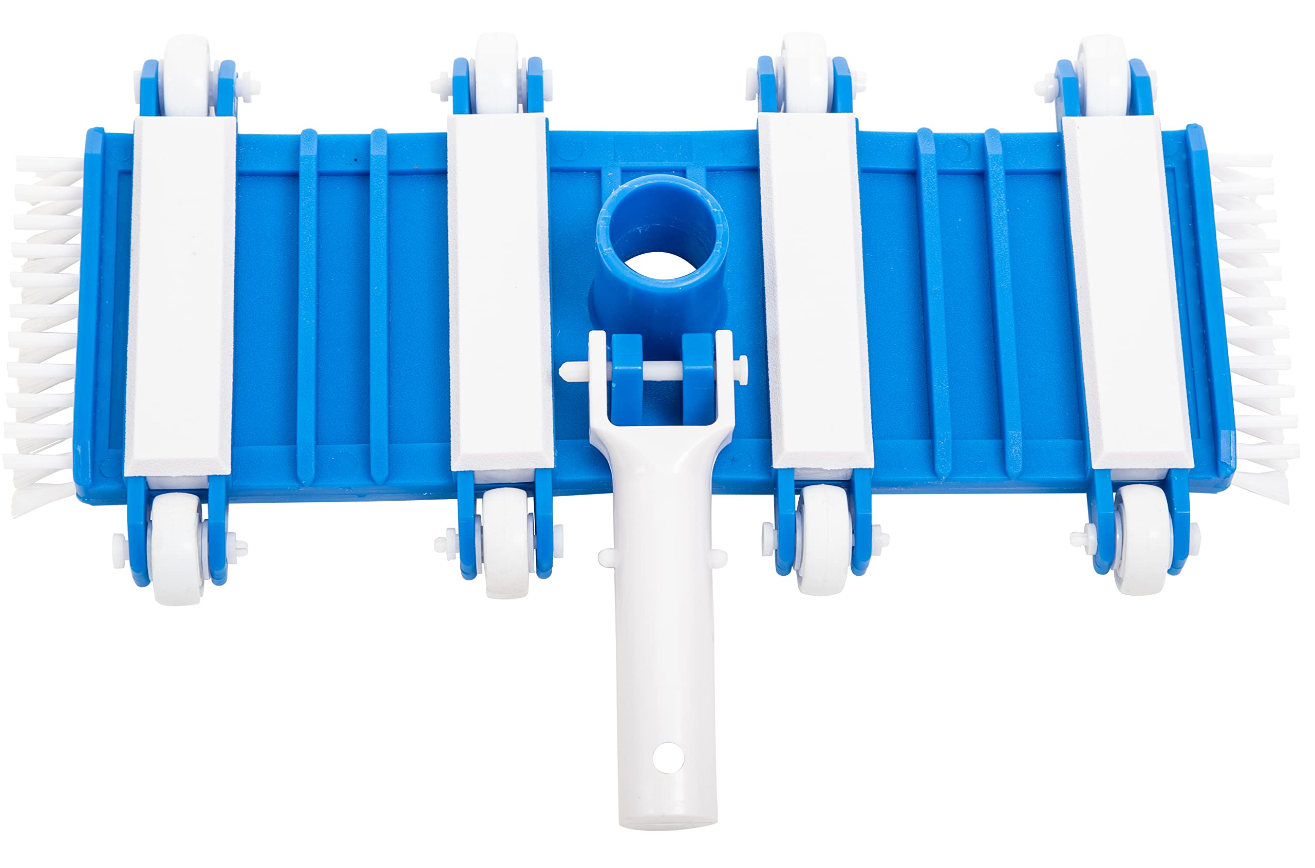 Commercial-Grade Vacuum Head with Wheels & Side Brushes for Concrete Swimming Pools - Heavy Duty Pool Cleaning for Hotels, Resorts & Large Backyard Pools