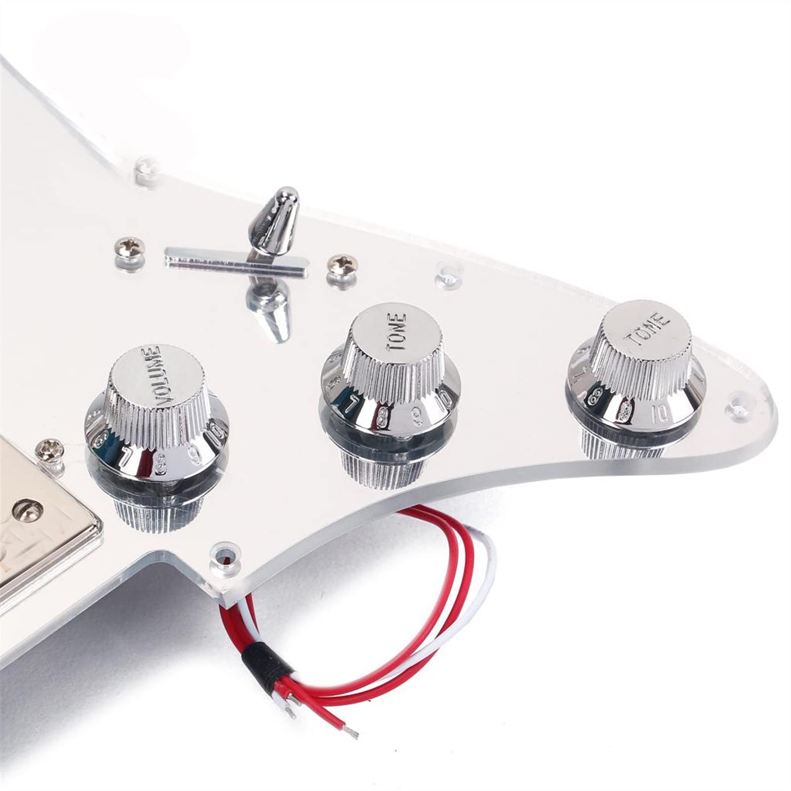 SSH Loaded Prewired Pickguard Humbucker Pickup Set for ST Style Electric Guitar - Complete Pre-Wired Assembly for Easy Installation | Perfect for Rock, Blues & Metal Performances