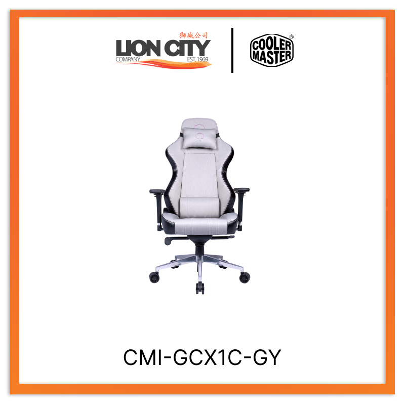 Cooler Master CMI GCX1C GY CM Caliber X1C Ergonomic Gaming Chair with Lumbar Support - High Back PC Racing Chair for Office & Home Gaming Setup (Black/Gray)
