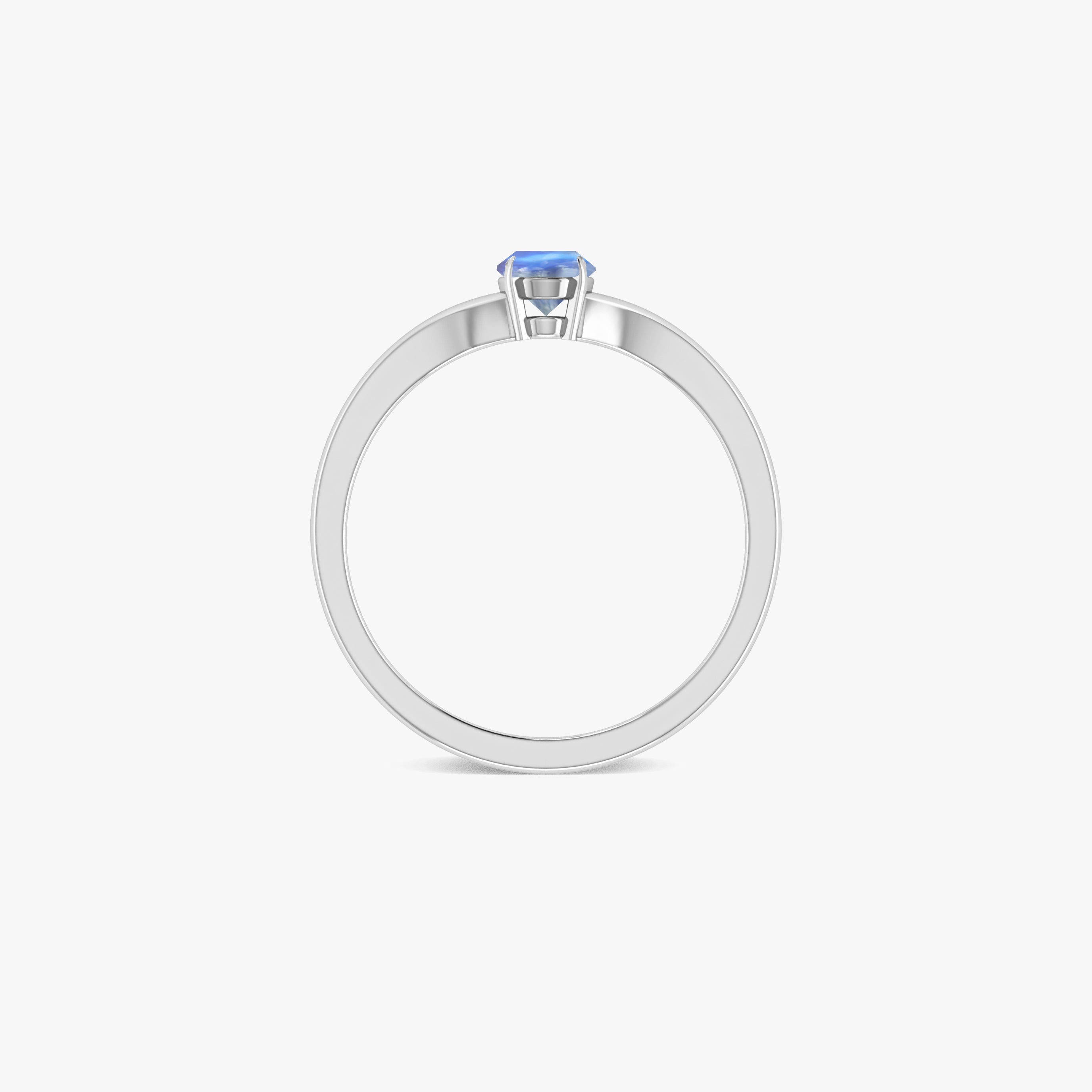 Rainbow Moonstone Oval Faceted Gemstone Ring for Women | Elegant Handmade Sterling Silver Jewelry | Perfect for Weddings, Parties & Everyday Wear