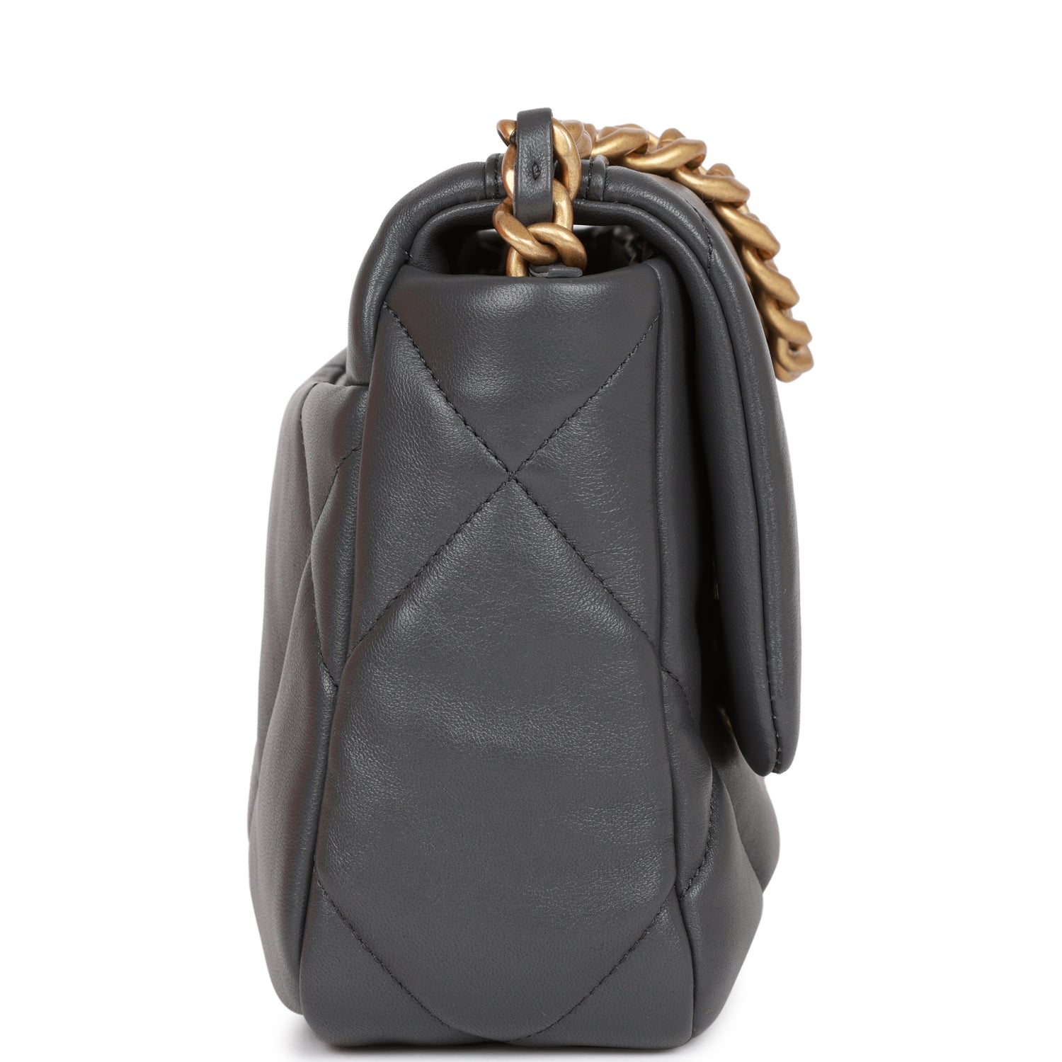 Chanel Medium 19 Flap Bag in Grey Calfskin with Mixed Hardware - Luxury Designer Handbag for Women, Perfect for Everyday Use & Special Occasions