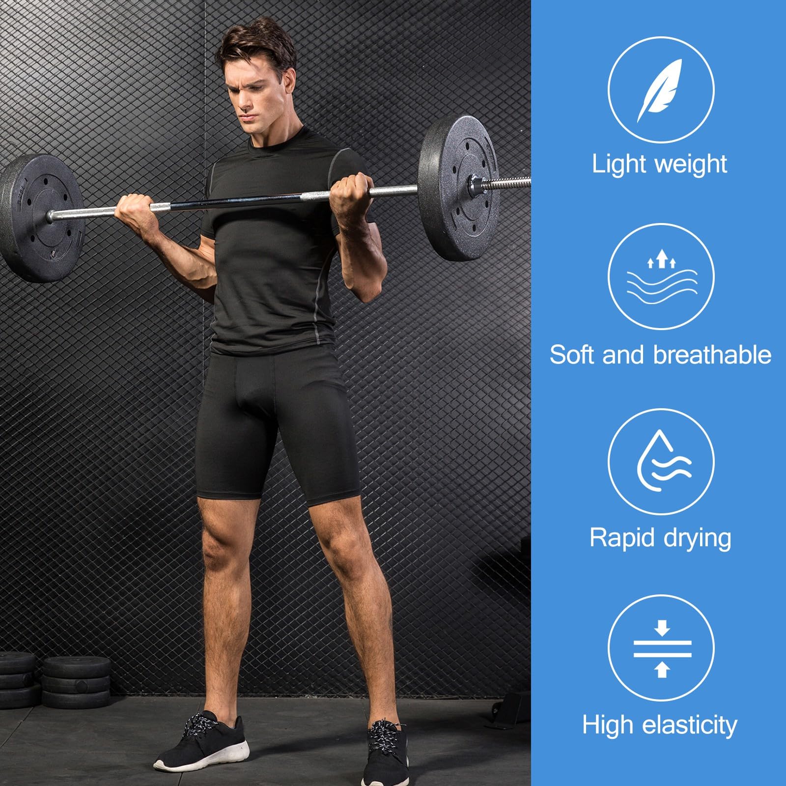 **Men's 3-Pack Compression Shorts – Quick-Dry Sports Underwear, Gym & Running Base Layer – Breathable Workout Shorts for Cycling, Training & Active Lifestyle**    *(Perfect for Running, Gym Workouts, Cycling & High-Intensity Training – Stay Cool & Supported All Day!)*