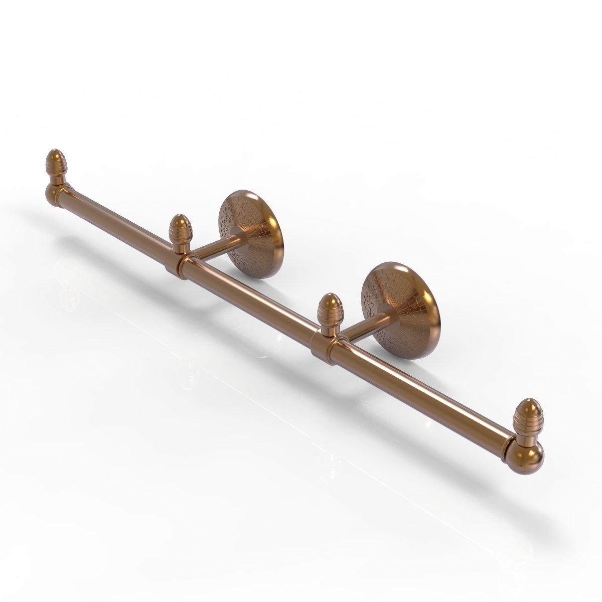 Allied Brass BPMC-HTB-3-BBR Monte Carlo Collection 3-Arm Brushed Bronze Bathroom Towel Holder - Perfect for Guest Bathrooms, Powder Rooms & Spa-Style Decor