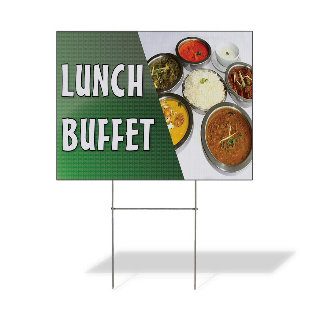 18x12 Inch Weatherproof Double-Sided Yard Sign for Restaurants, Cafes, Bars & Bistros - Perfect for Outdoor Advertising, Lawn Decor & Garden Signage