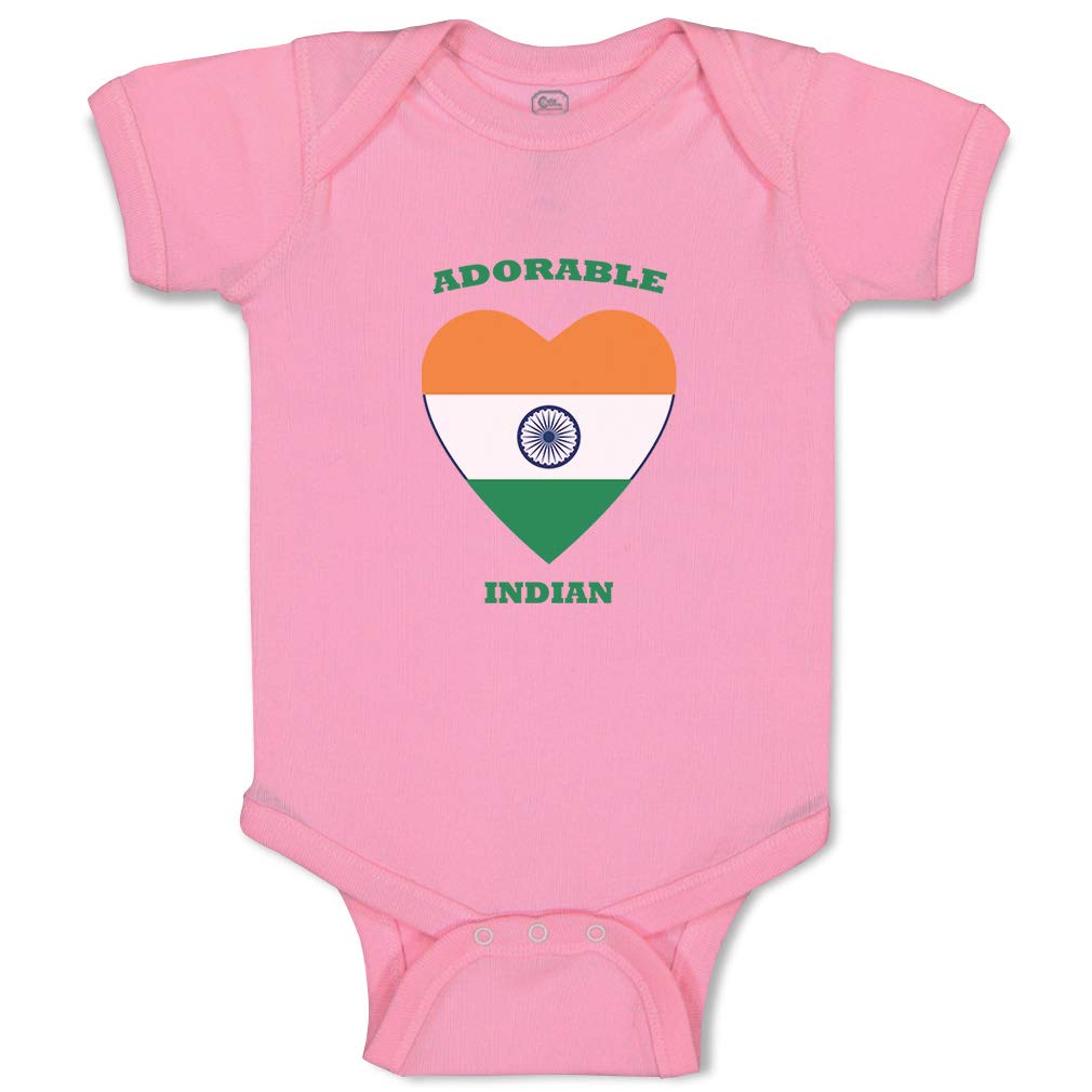 Custom Baby Bodysuits for Boys & Girls - Adorable Indian Heart Design, Soft Cotton Infant Clothes | Perfect for Newborn Photoshoots, Family Outings & Birthday Gifts