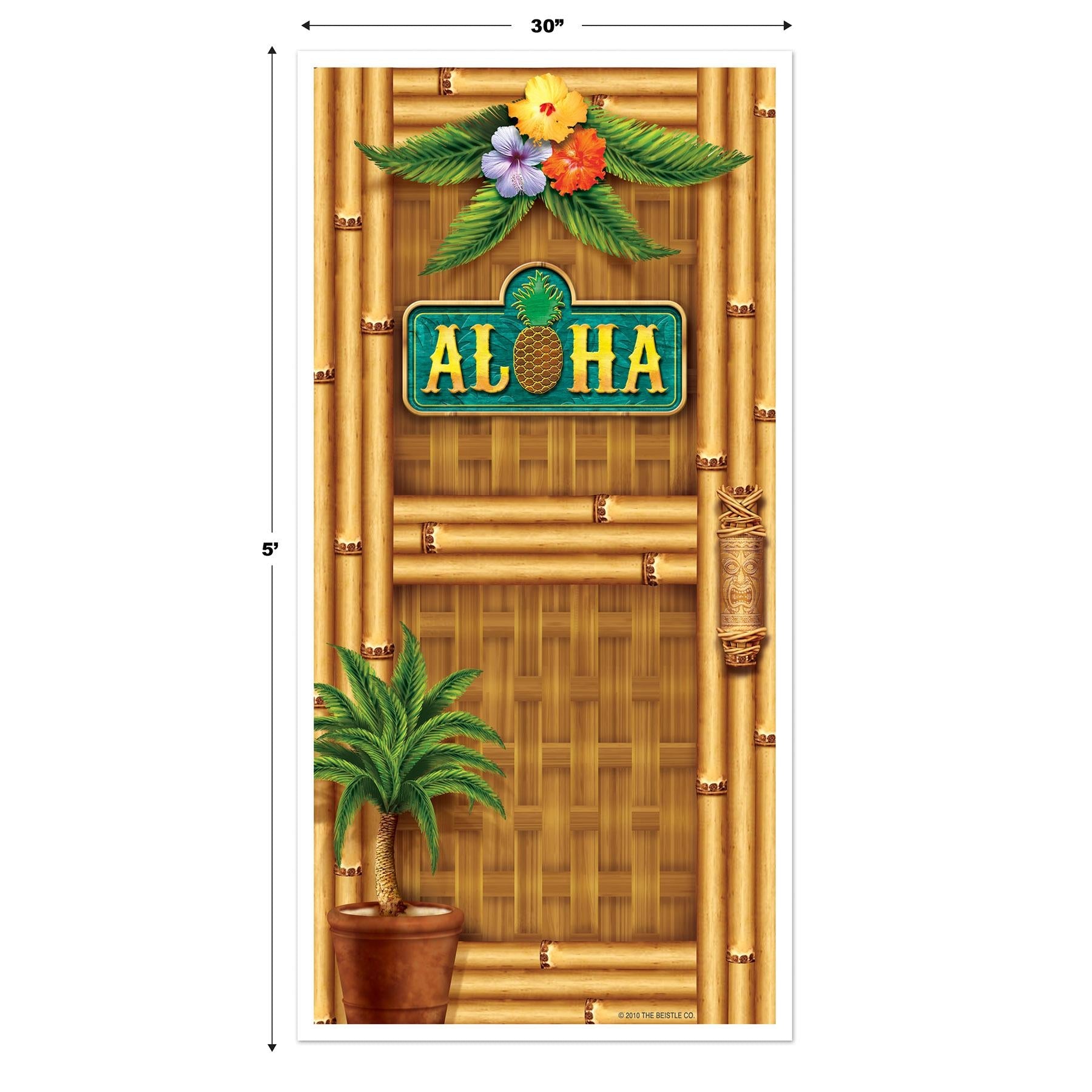 12 Pack Beistle Luau Party Aloha Door Covers - Tropical Hawaiian Theme Decorations for Summer Parties, Beach Events & Luau Celebrations