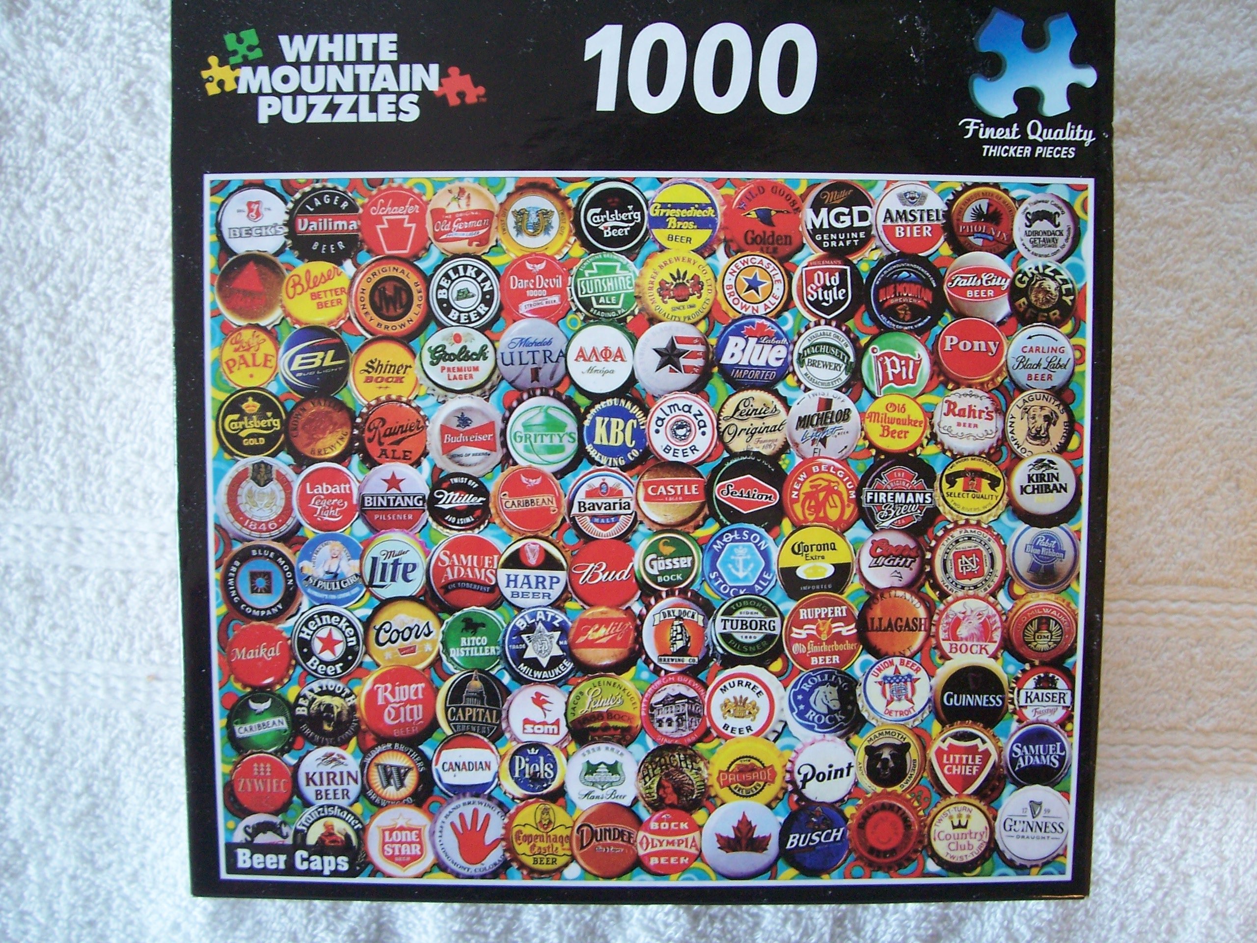 Beer Bottle Caps Jigsaw Puzzle 500 Pieces - Fun Adult Puzzle Game for Beer Lovers, Perfect for Parties & Home Decor