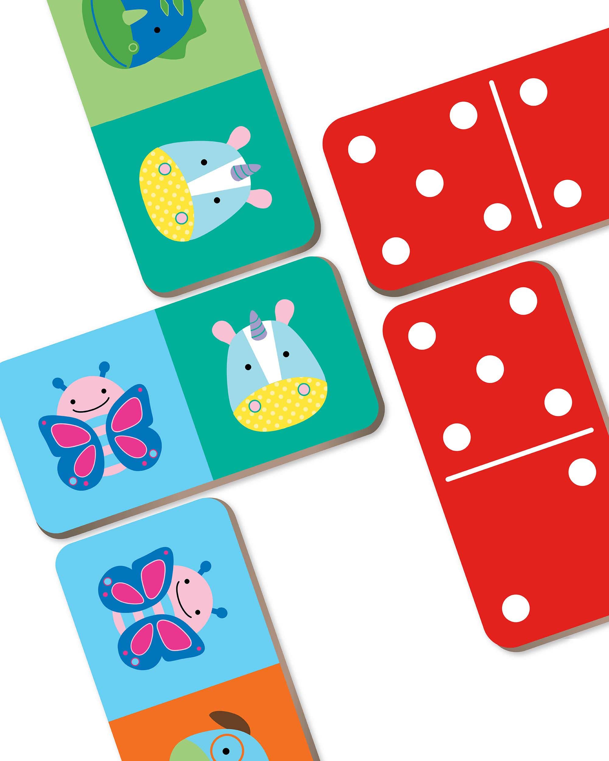 Skip Hop Zoo Crew Dominoes Set - Animal-Themed Educational Domino Game for Toddlers & Kids - Perfect for Family Game Night, Preschool Learning & Travel Entertainment