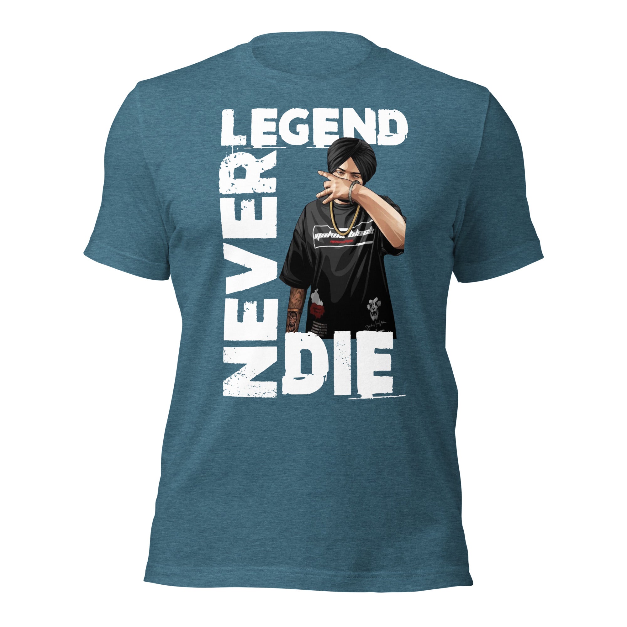 Sidhu Moosewala Legends Never Die Unisex T-Shirt - Comfortable Cotton Tee for Men & Women - Perfect for Concerts, Casual Wear & Fan Merchandise