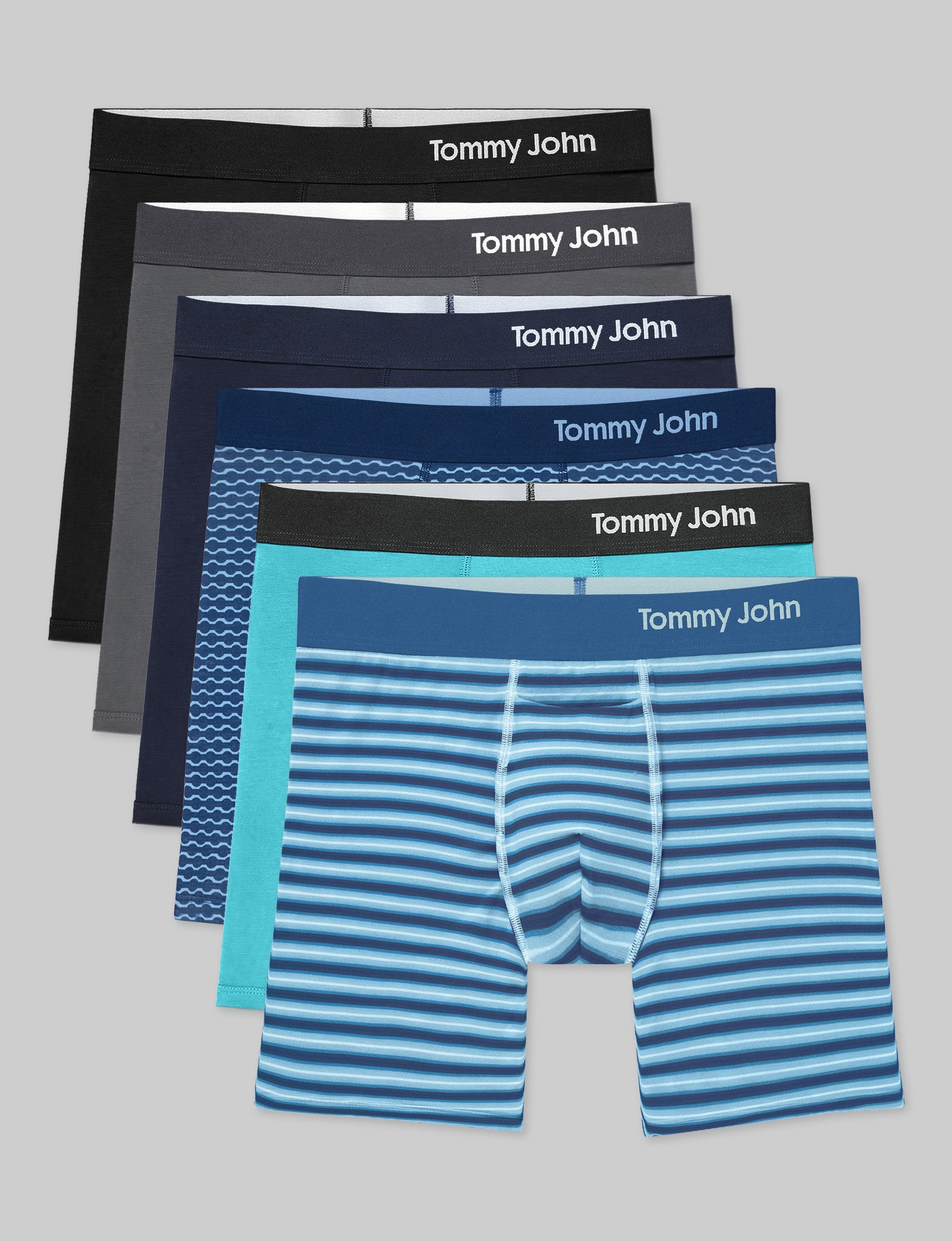 Breathable Cotton Mid-Length Boxer Briefs (6-Pack) - Soft Men's Underwear for All-Day Comfort - Perfect for Workout, Travel & Daily Wear