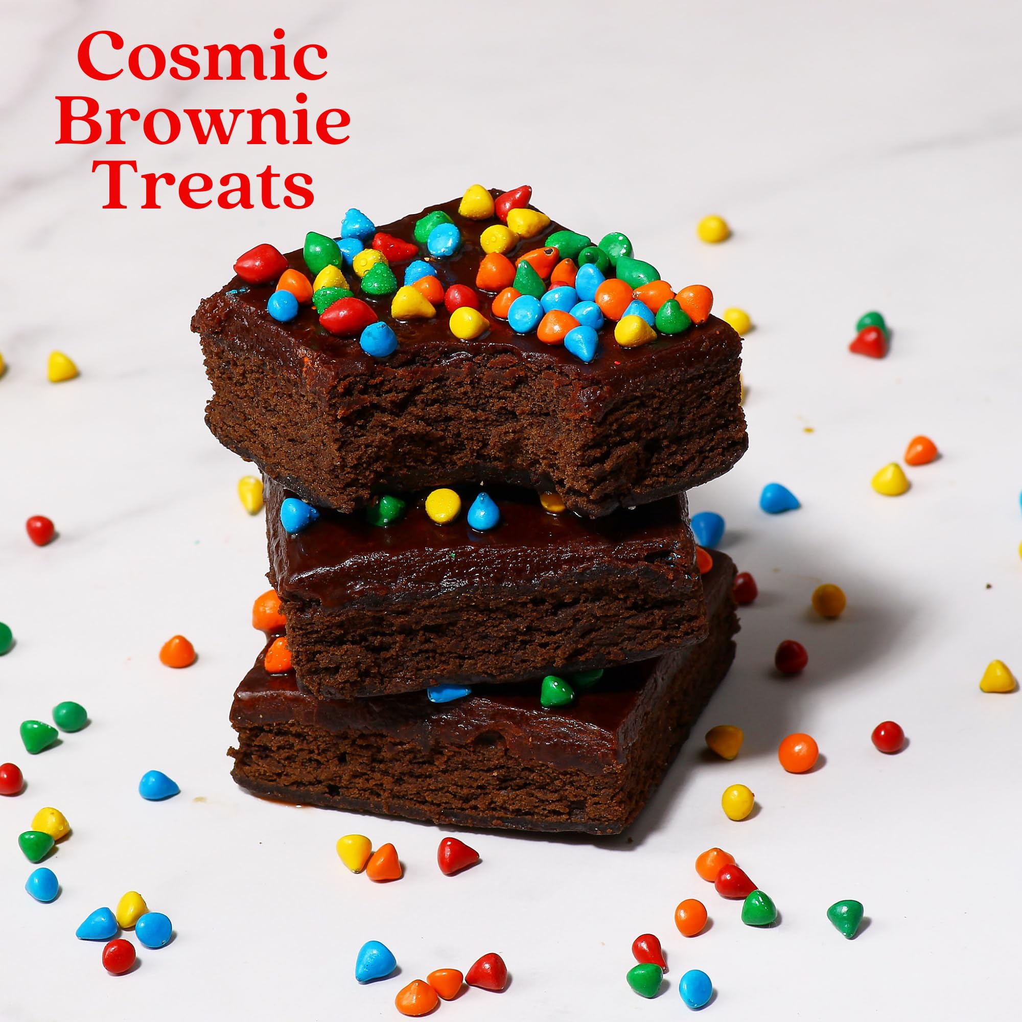 Delicious Confetti Brownie Snacks - 1.5 Oz Individually Wrapped (80 Count) | Nut Free & Dairy Free Treats by Stern's Bakery | Perfect for Office Snacks, School Lunches, Birthday Parties & Afternoon Tea