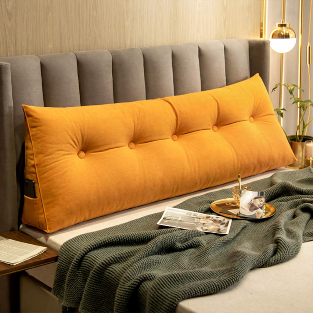 QIMO Triangular Headboard Pillow - Large Wedge Cushion for Back Support, Reading & Lounging | Daybed Bolster Pillow, Bed Wedge Positioning Support | Perfect for Reading in Bed, Watching TV, or Relaxing on Daybeds