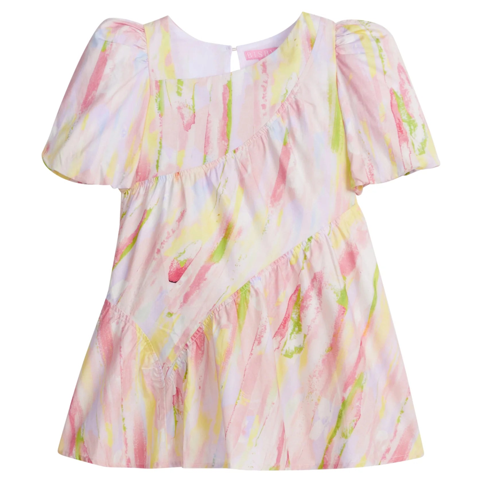 Bisby Asymmetrical Watercolor Block Print Dress for Women | Flowy Summer Dress for Beach, Party & Casual Wear