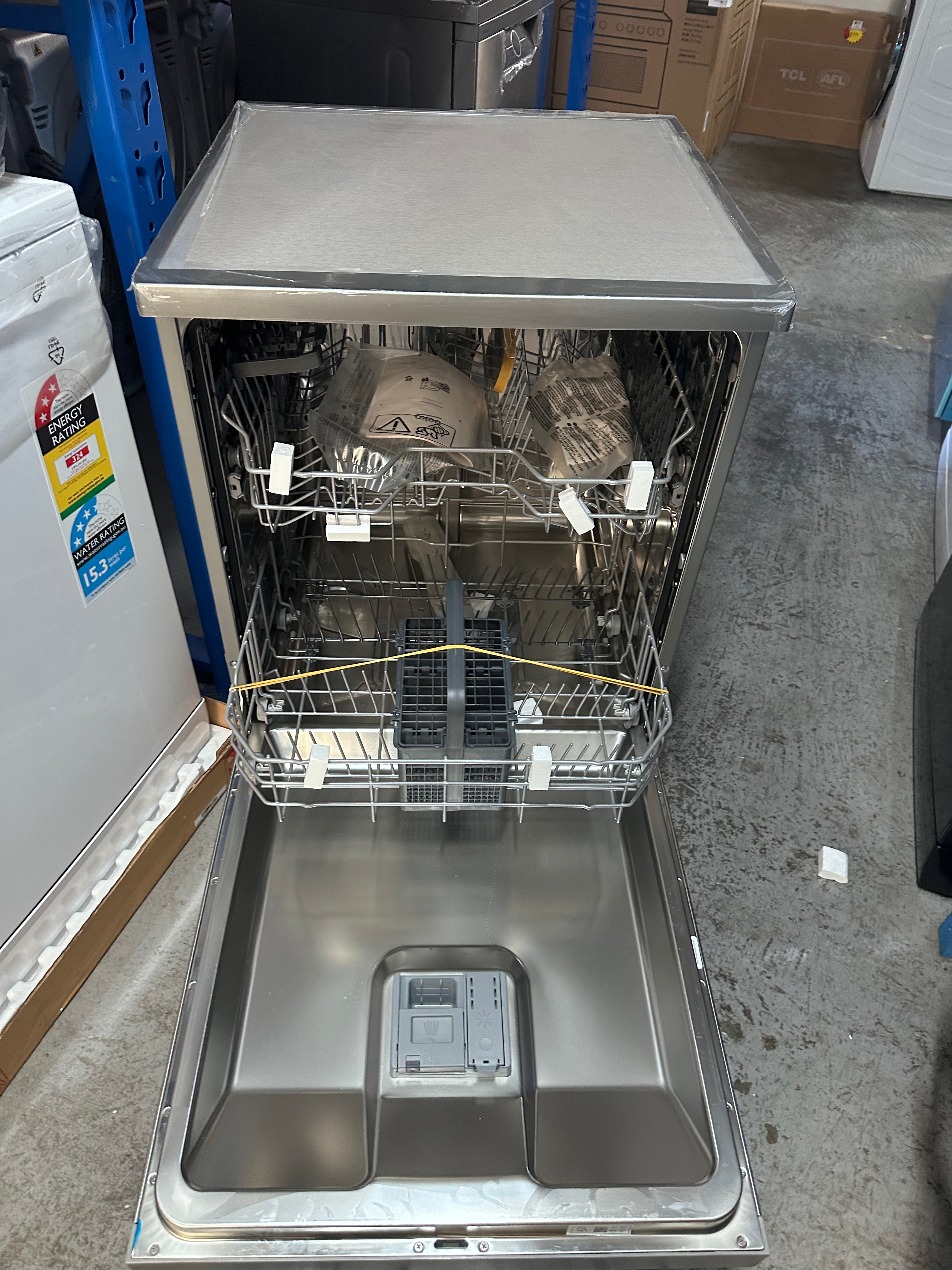 Beko BDFB1410X 14 Place Freestanding Dishwasher - Stainless Steel, Energy Efficient, European Made (Carton Damaged) - Perfect for Small Kitchens, Apartments & Open-Plan Homes