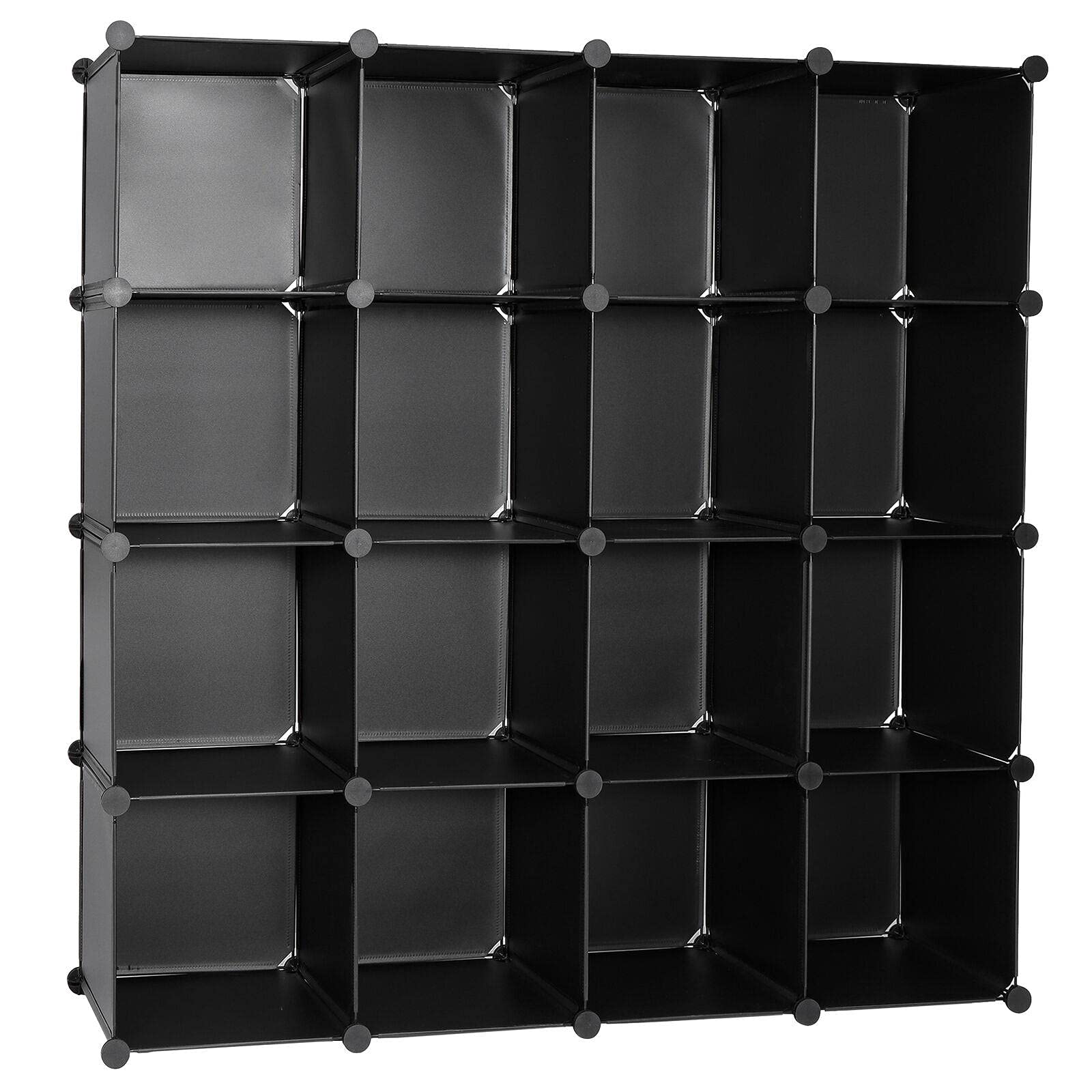 TratoKS 16-Cube Closet Organizer - Storage Shelves, Bookcase & Shoe Cabinet for Bedroom, Living Room & Office - Multi-Purpose Storage Solution for Clothes, Books & Shoes