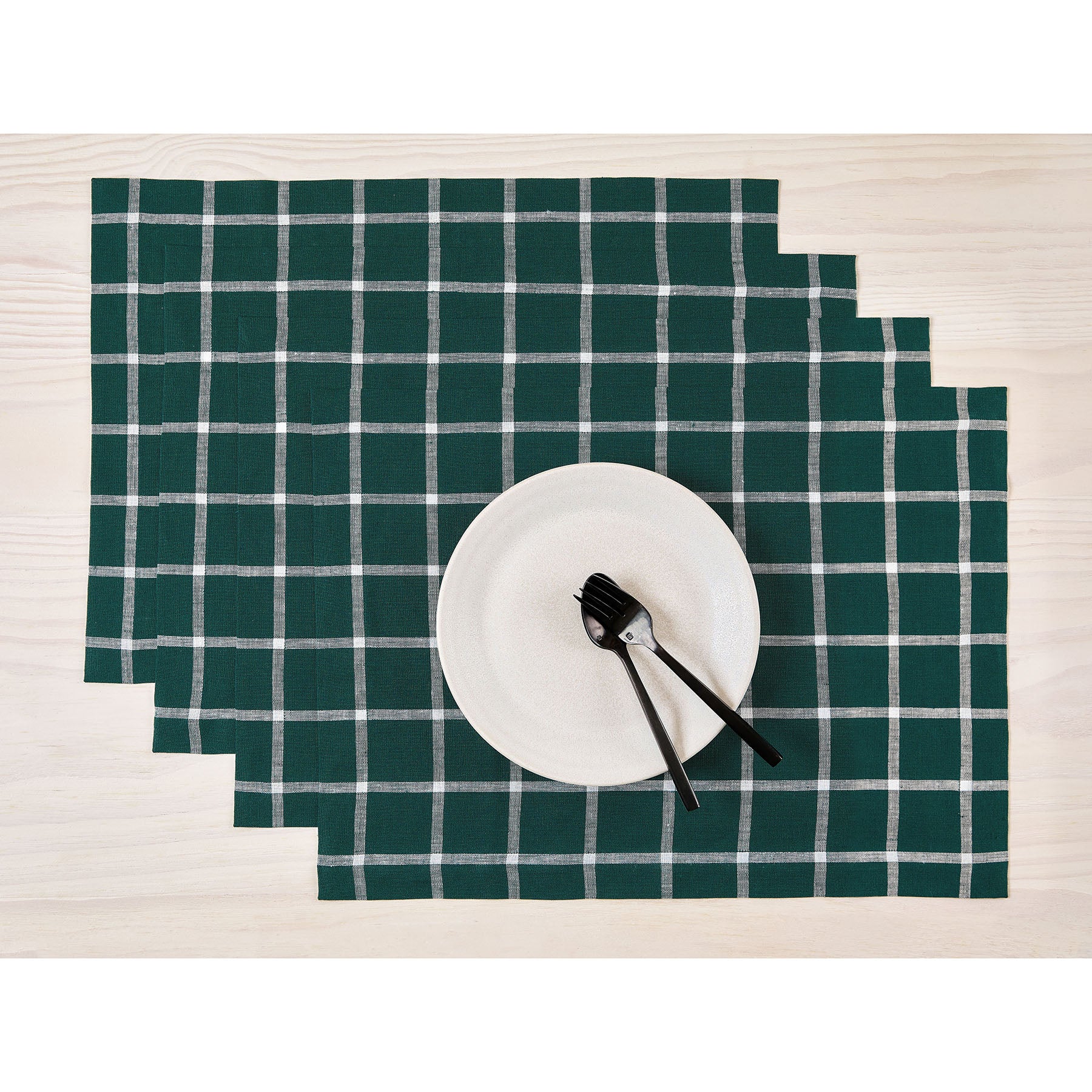 Stylish Windowpane Placemats Set of 4 - Modern Clear Vinyl Table Mats for Dining, Kitchen, and Party Decor - Perfect for Home, Restaurant, and Outdoor Use