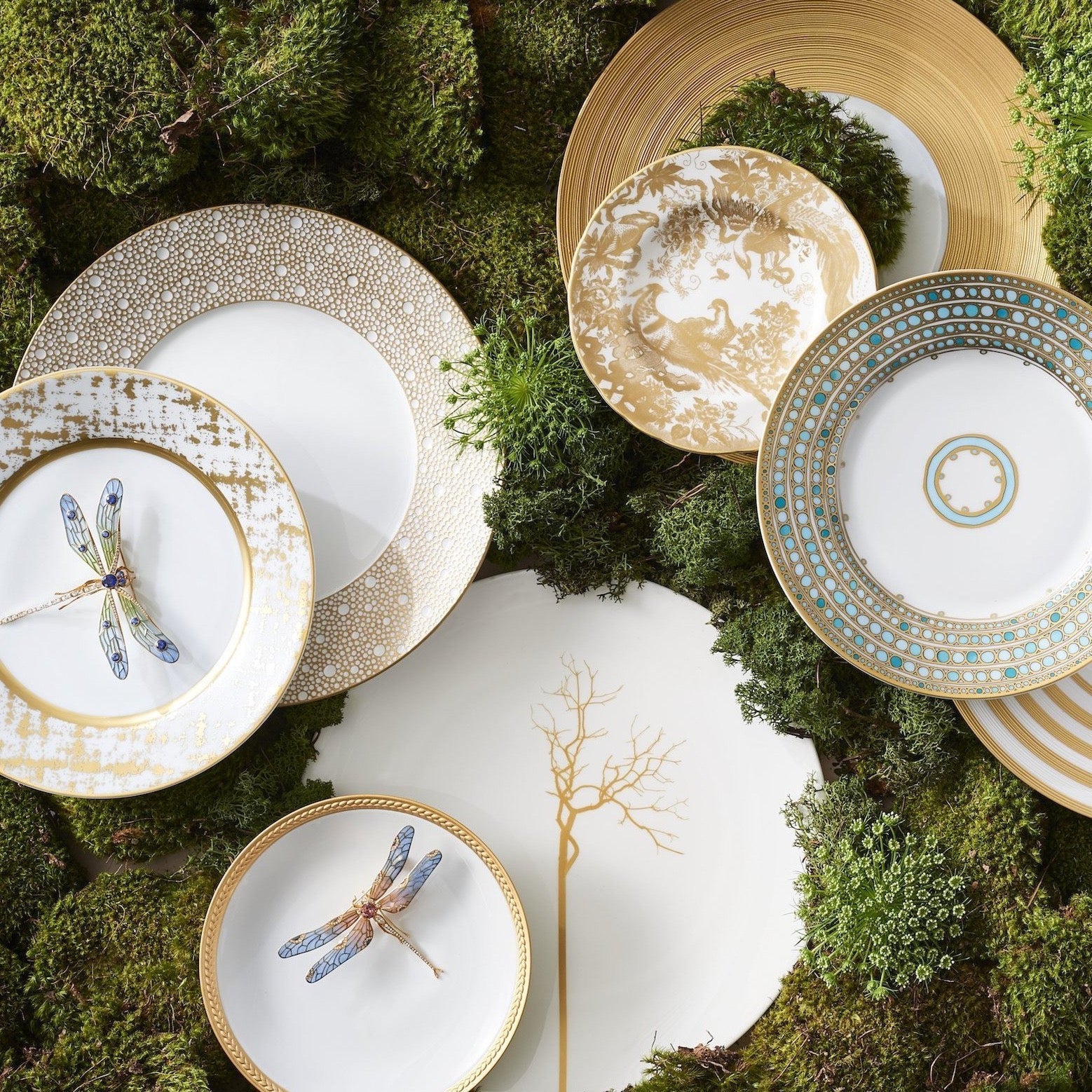 Elegant Hemisphere Gold Salad Plate Set - Perfect for Dinner Parties, Weddings, and Special Occasions