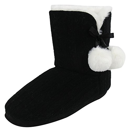 Black/Pom-pom