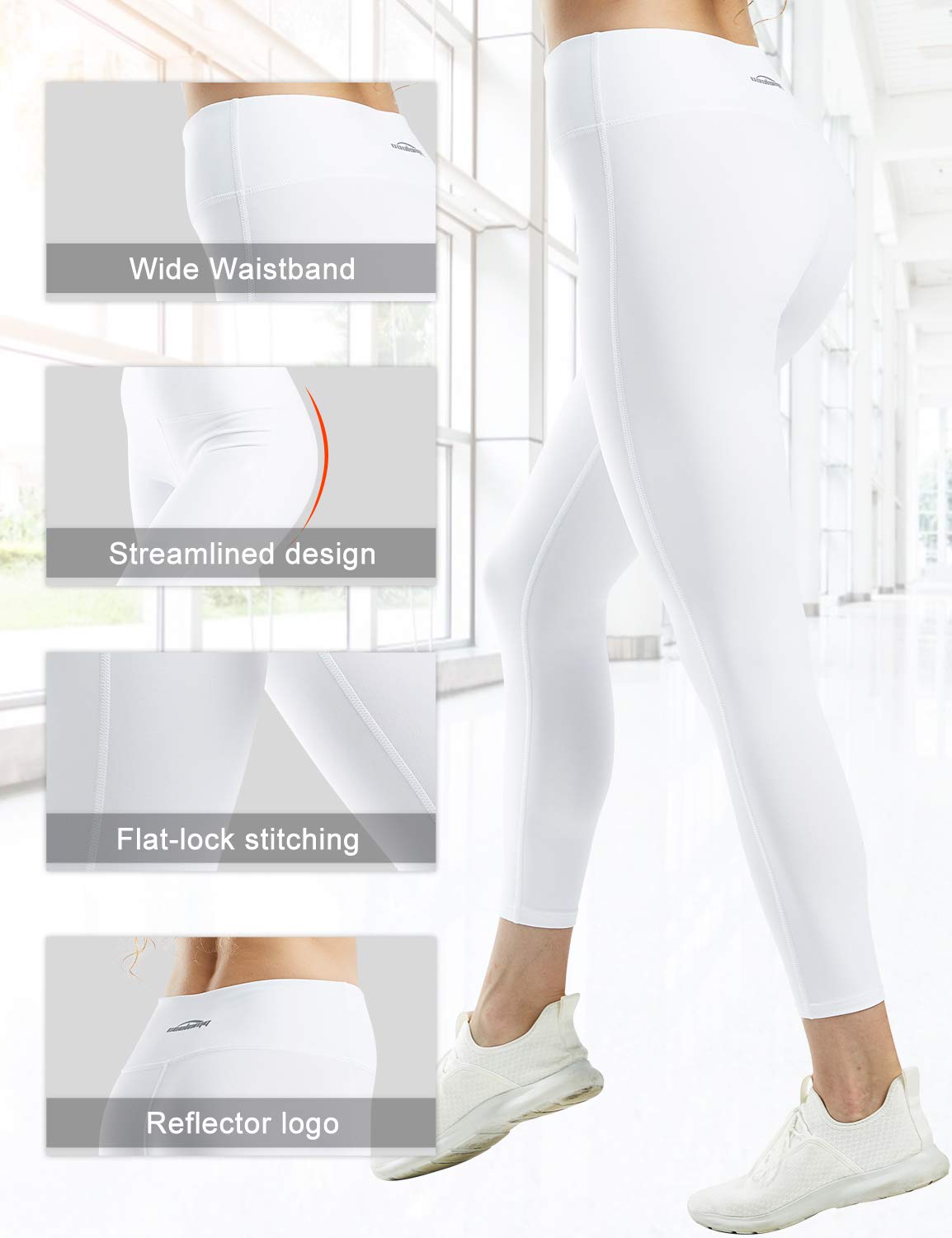 COOLOMG Women's High-Waisted Yoga Leggings with Hidden Pockets - Breathable Workout Tights for Running, Gym & Fitness | Perfect for Yoga, Pilates & Lounge Wear