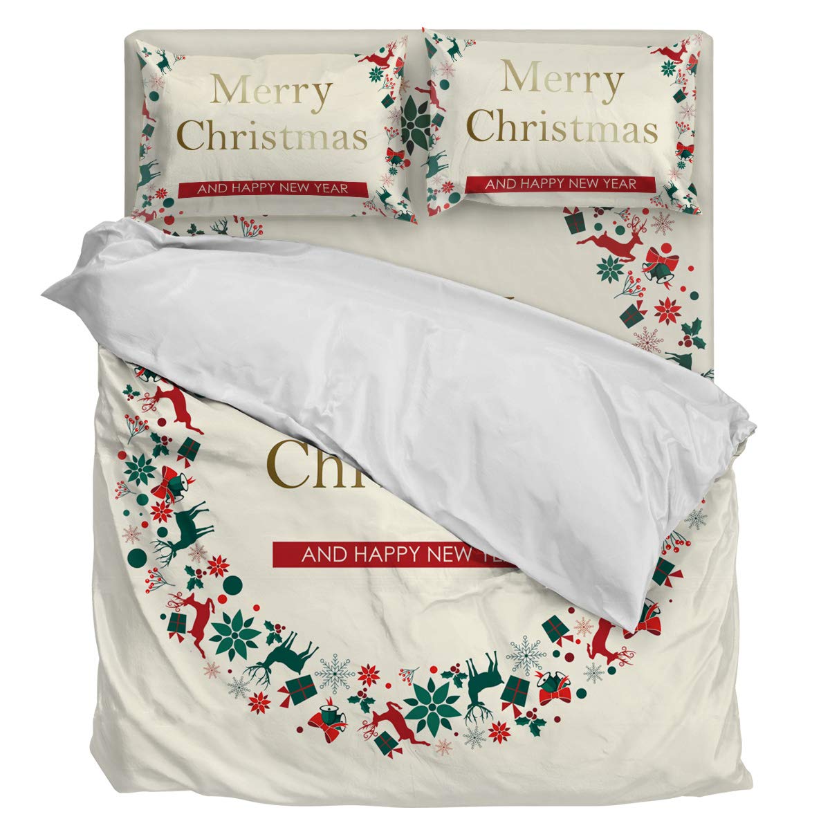 Luxury 4-Piece Full Size Sunflower Duvet Cover Set - Soft Comforter Cover with 1 Duvet, 1 Sheet & 2 Pillowcases - Perfect for Bedroom Decor, Guest Room & Holiday Gifts (Christmas, New Year)