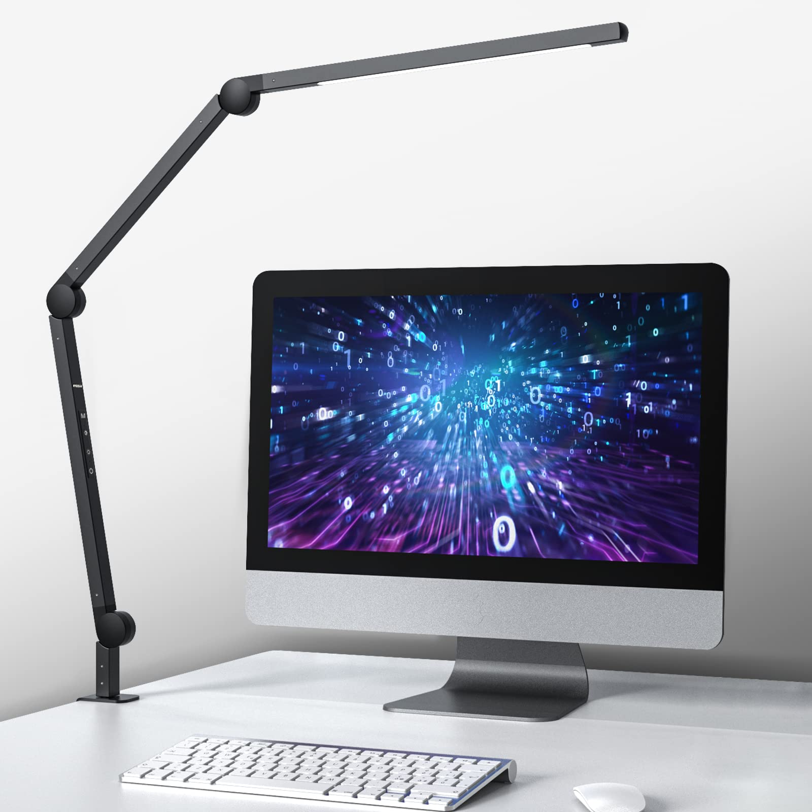 EYOCEAN LED Desk Lamp with Clamp - Adjustable Brightness & Color Temperature, Touch Control, Memory & Timer Function | Perfect for Home Office, Study, Architect Work & Night Reading