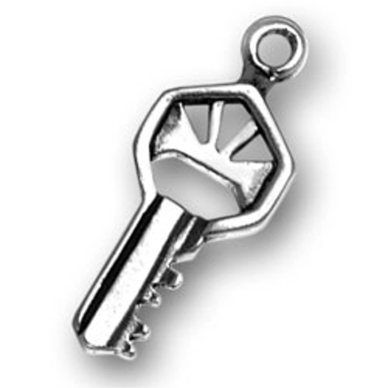 Sterling Silver Women's 1mm Box Chain Necklace with 3D House or Car Key Pendant - Perfect for Everyday Wear, Gifts & Key Jewelry Collection