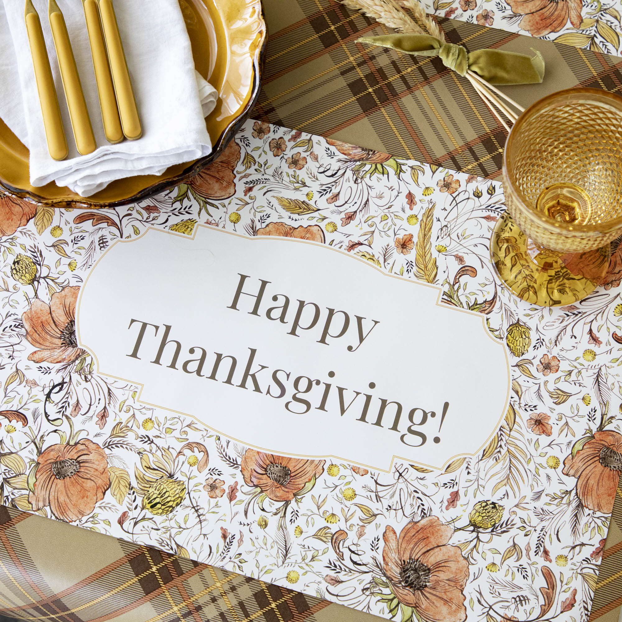 Custom Fall-Themed Placemat for Dining Table Decor - Perfect for Thanksgiving, Autumn Parties & Seasonal Home Decor